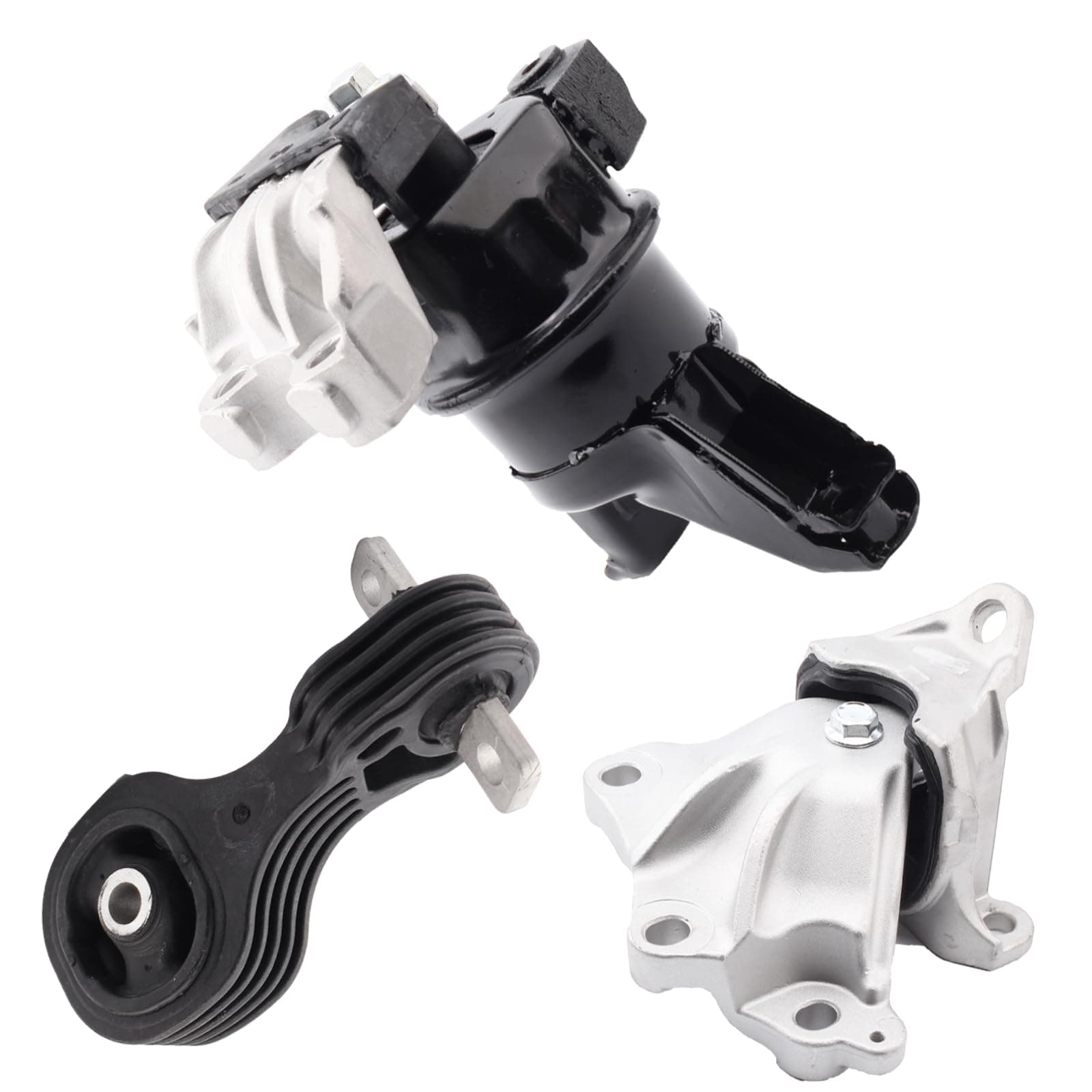 Set of 3 Engine Motor Mount & Trans Mount Compatible with 2012-2015 Honda Civic 1.8L Coupe/Sedan Replacement for A65048 A65021 A65087 50890TR0A81 50850TR6A81 50820TR0A81
