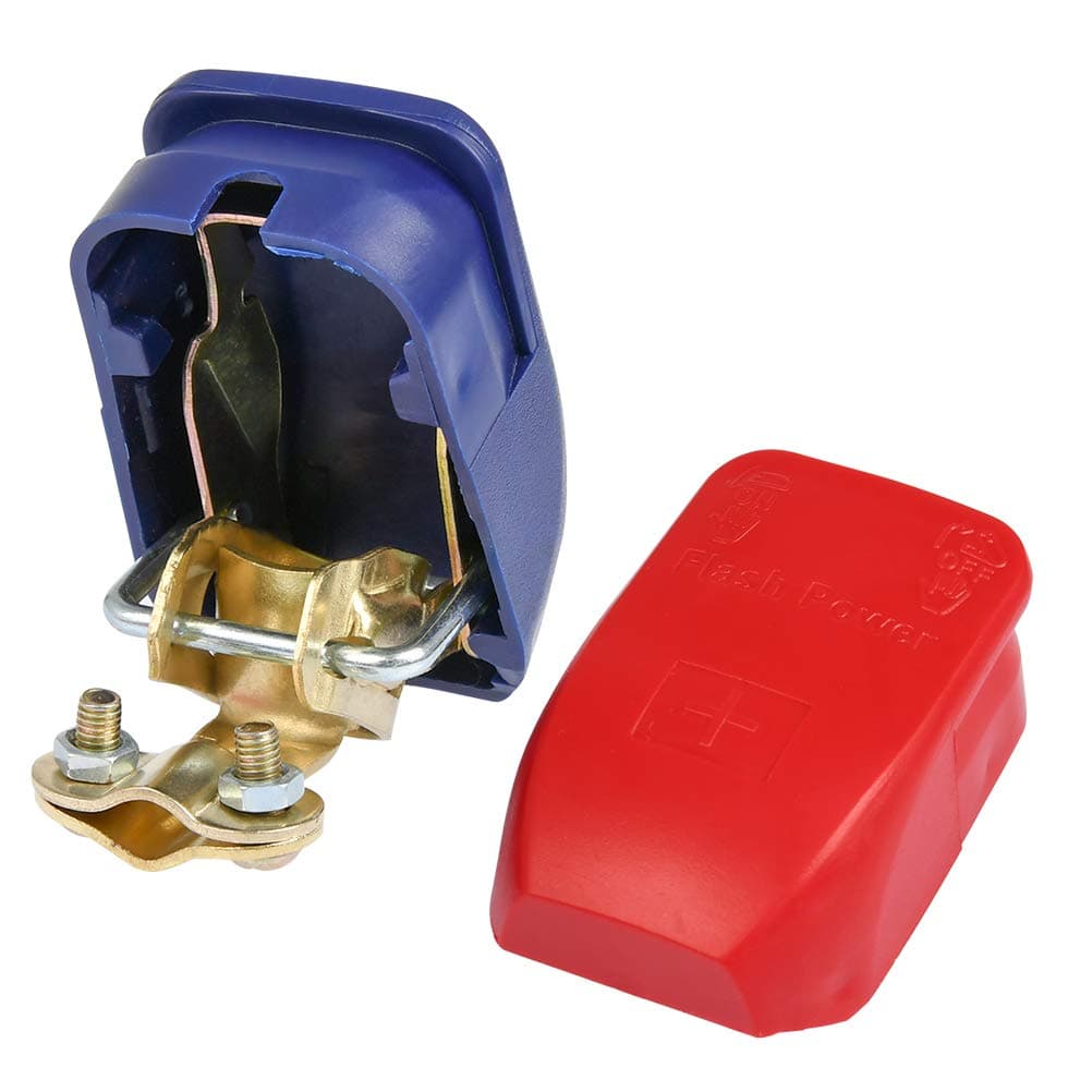 2pcs Battery Clamps Terminal Battery Quick Release Connectors 12V Battery Terminals Clamps Connectors Quick Disconnect Terminals of Caravan Car Van motorhome Marine, (Red & Black)