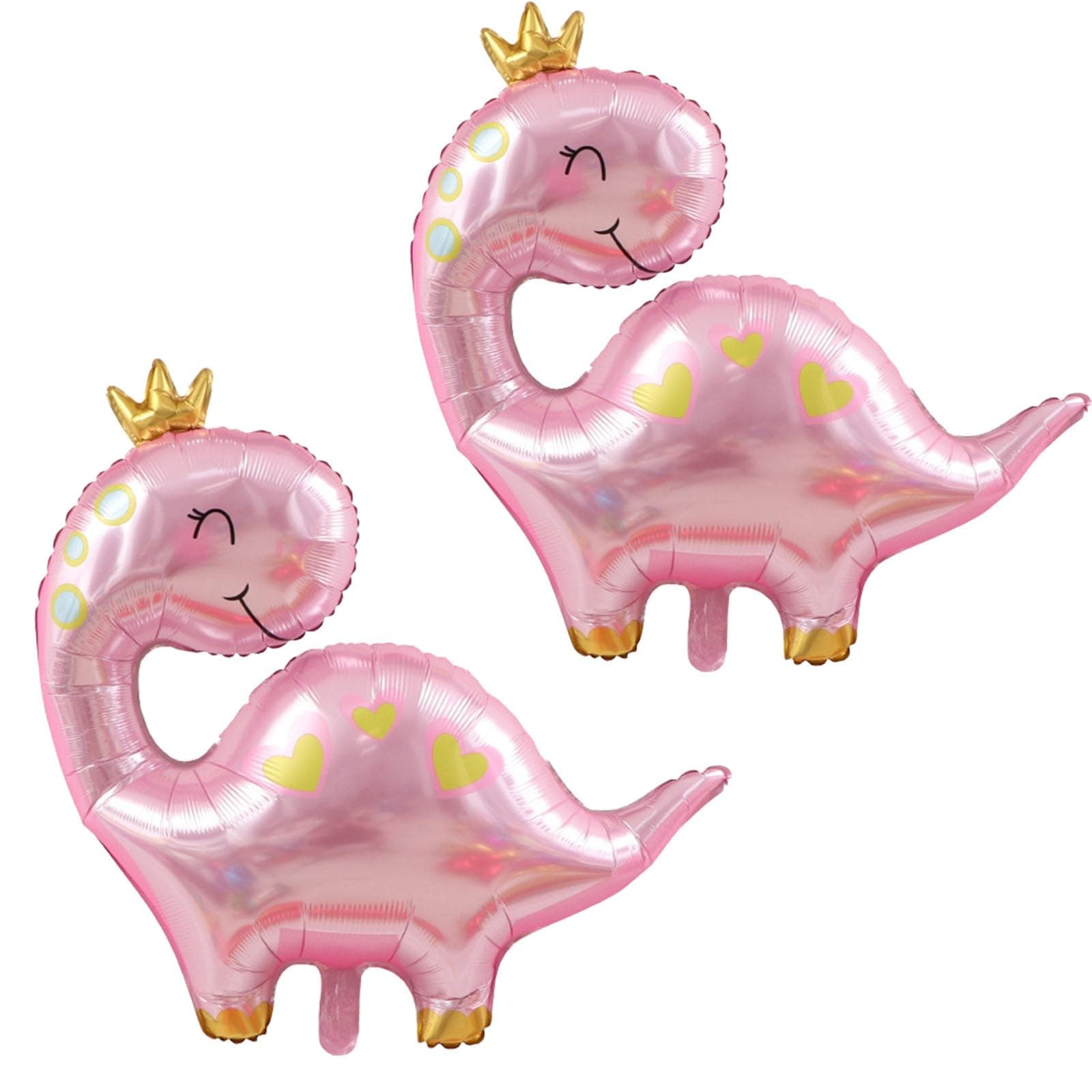 Large Pink Dinosaur Balloon,38 Inch Girl Dinosaur Balloons for Birthday Party,Dinosaur Balloons for Baby Shower Gender Reveal Dinosaur Party Decorations Favors, Pack of 2