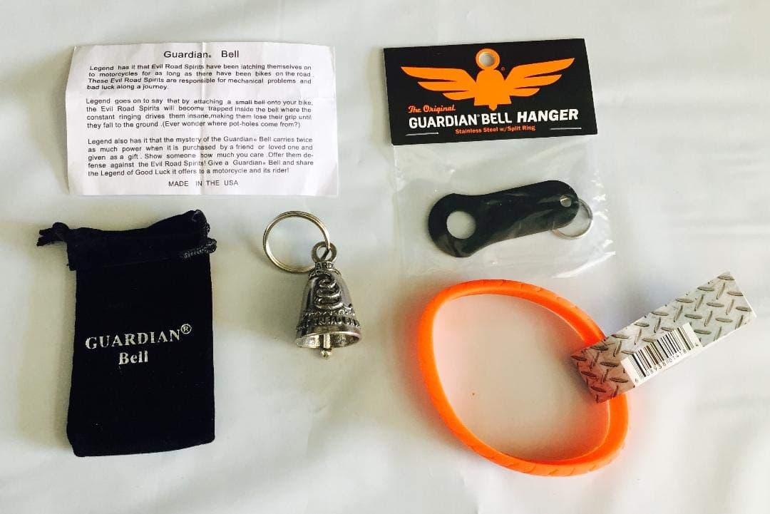 Guardian Bell Don't Tread ON ME Complete Motorcycle KIT W/Black Hanger & Wristband