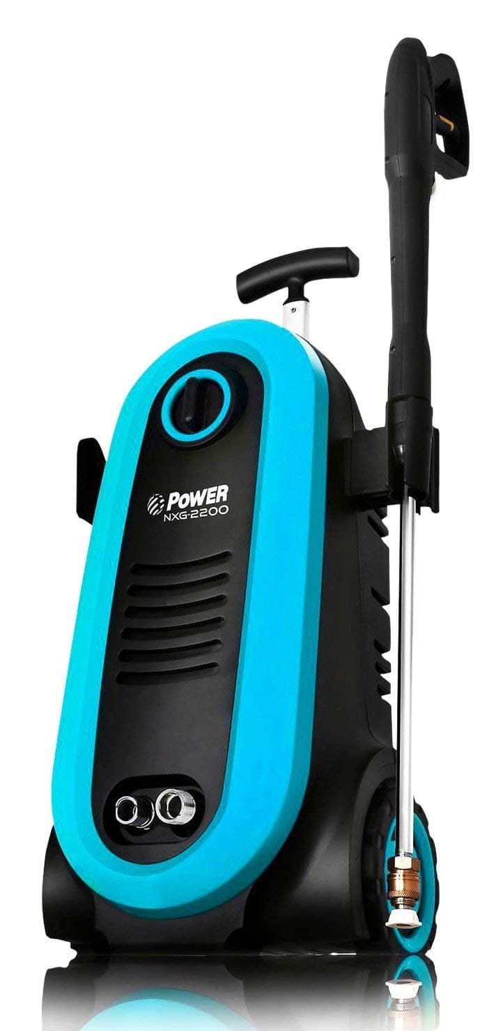POWER Pressure Washer NXG-2200 PSI 1.76 GPM Electric 14.5Amp BRUSHLESS Induction Technology | The Next Generation of Pressure Washer | 4X More Lifespan | Ultra Low Sound | New Design (Blue)