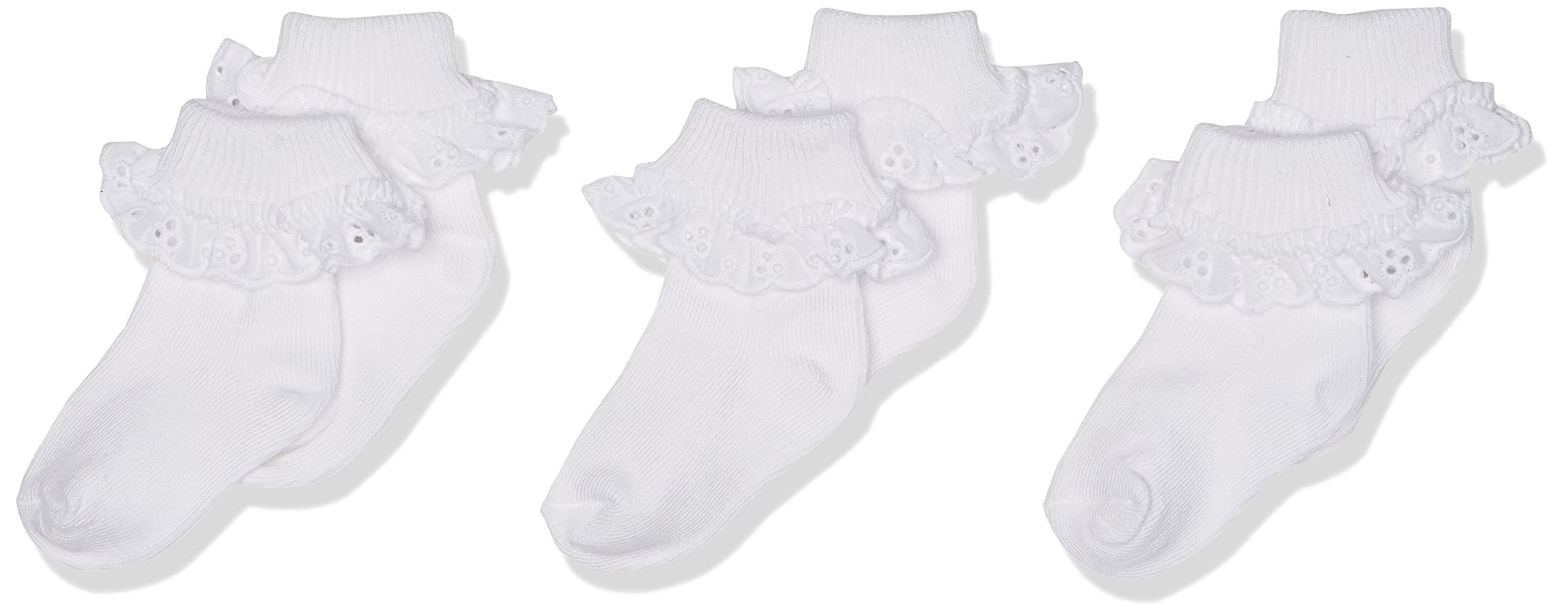 Jefferies SocksBaby-Girls Newborn Eyelet Lace Socks 3 Pair Pack