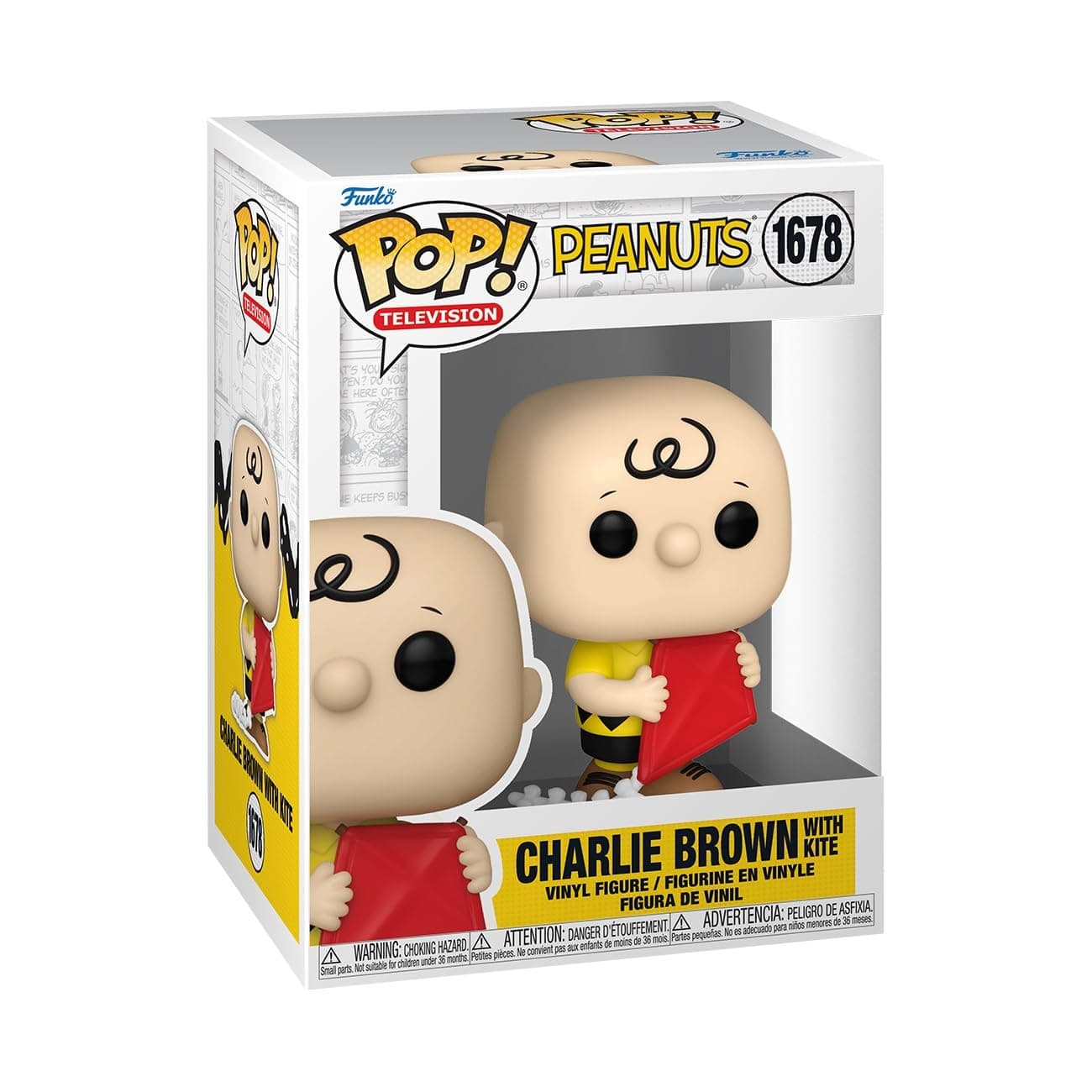 Pop! Animation: Peanuts - Charlie Brown - CB with Kite - Classic Peanuts - Vinyl Collectible Figure - Gift Idea - Official Merchandise - Toy for Children and Adults - Cartoon Fans