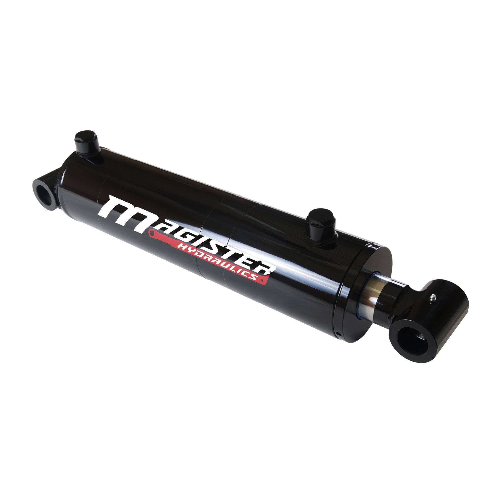 Magister Hydraulic Cylinder 5" Bore x 16" Stroke, Welded Hydraulic Ram with Cross Tube Ends, Double Acting Hydraulic Piston 3500 PSI (WCT 5x16)