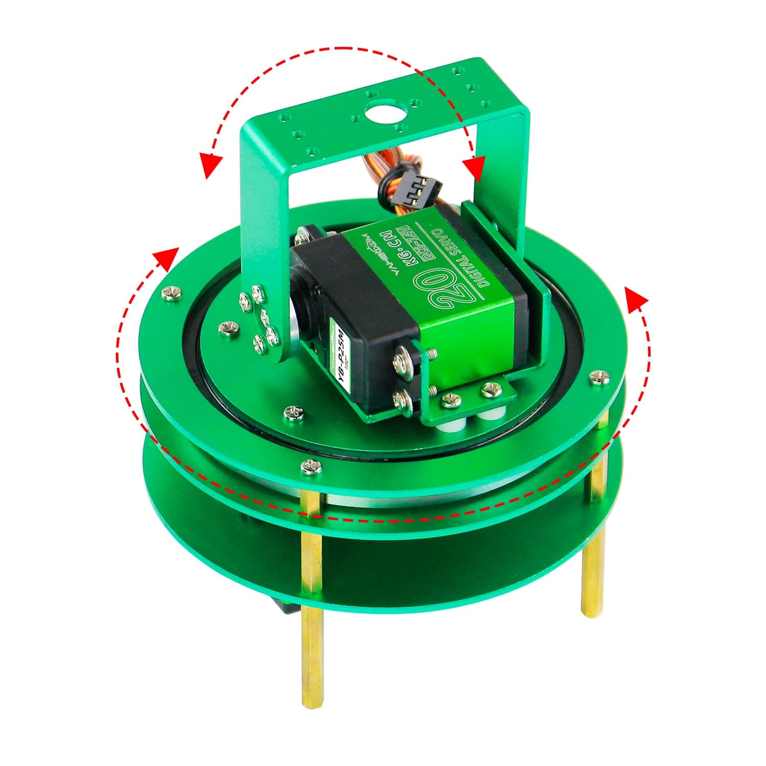 2-DOF Servo Pan-Tilt Kit for DIY Robot, Electric Platform with Metal Servo, Accessories for Camera or Robot Arms Bracket (2DOF Metal servo Without Control Board)