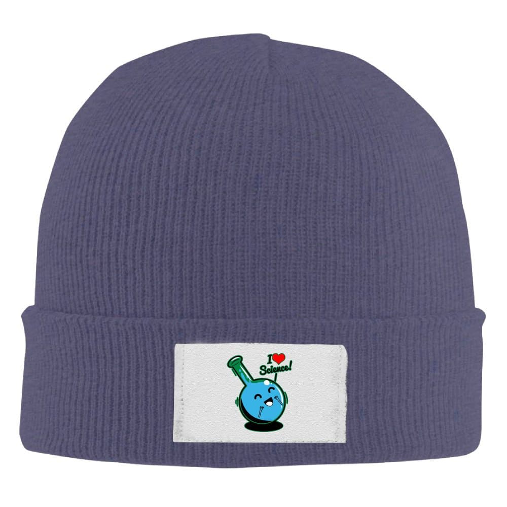 NVVM I Love Science Men & Women Knitted Beanie Cap Hat Knit Skully Hat Black