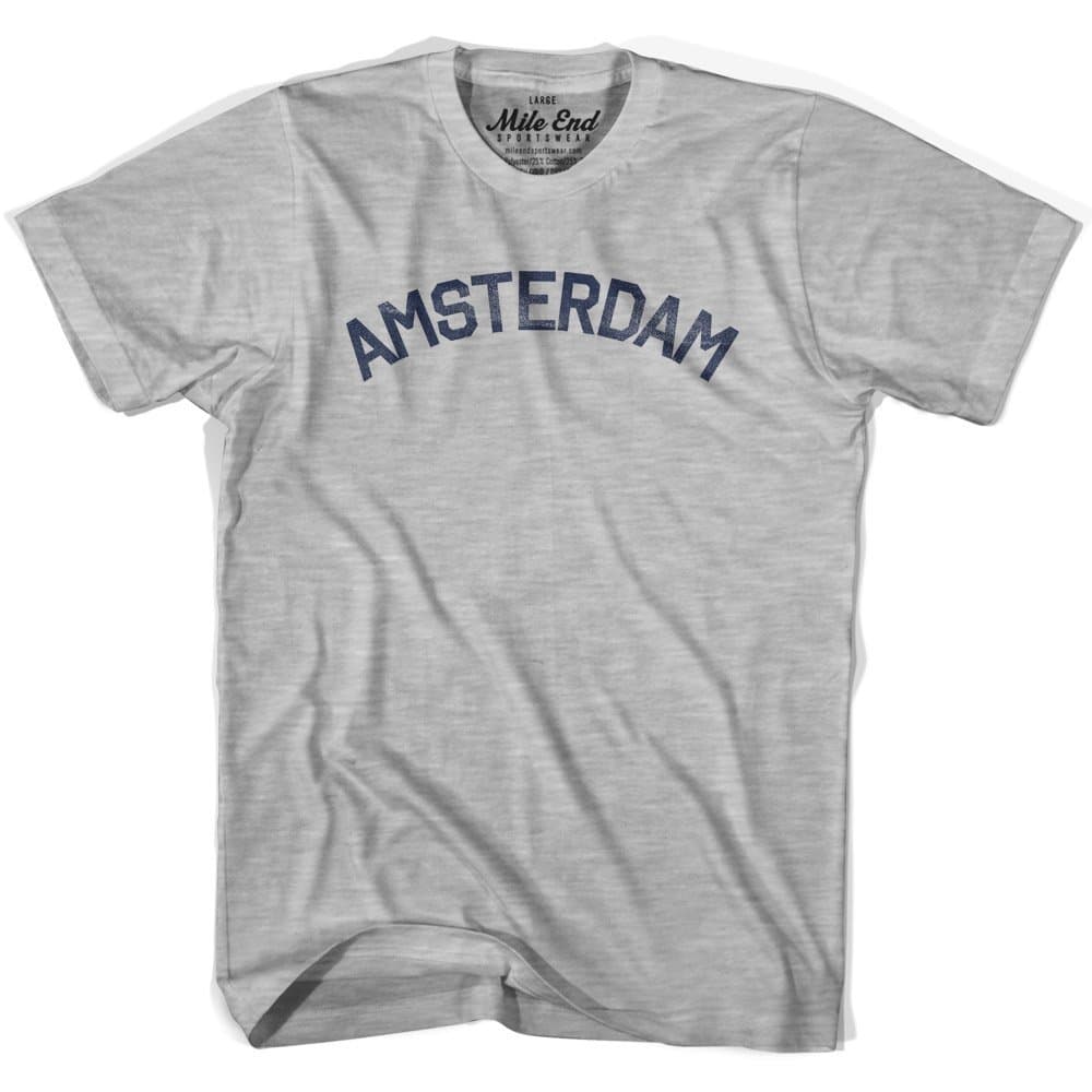 Amsterdam City Vintage T-Shirt, Grey Heather, XXX-Large