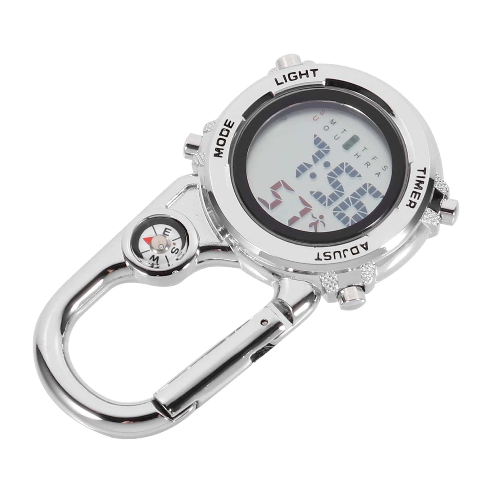 VANZACK 1pc Pocket Watch Carabiner Hanging Hook Watch Digital Clip Watch Deportivo Para Hombre Carabiner Fob Watch Digital Watches for Watch for Men Digital Hooks Button