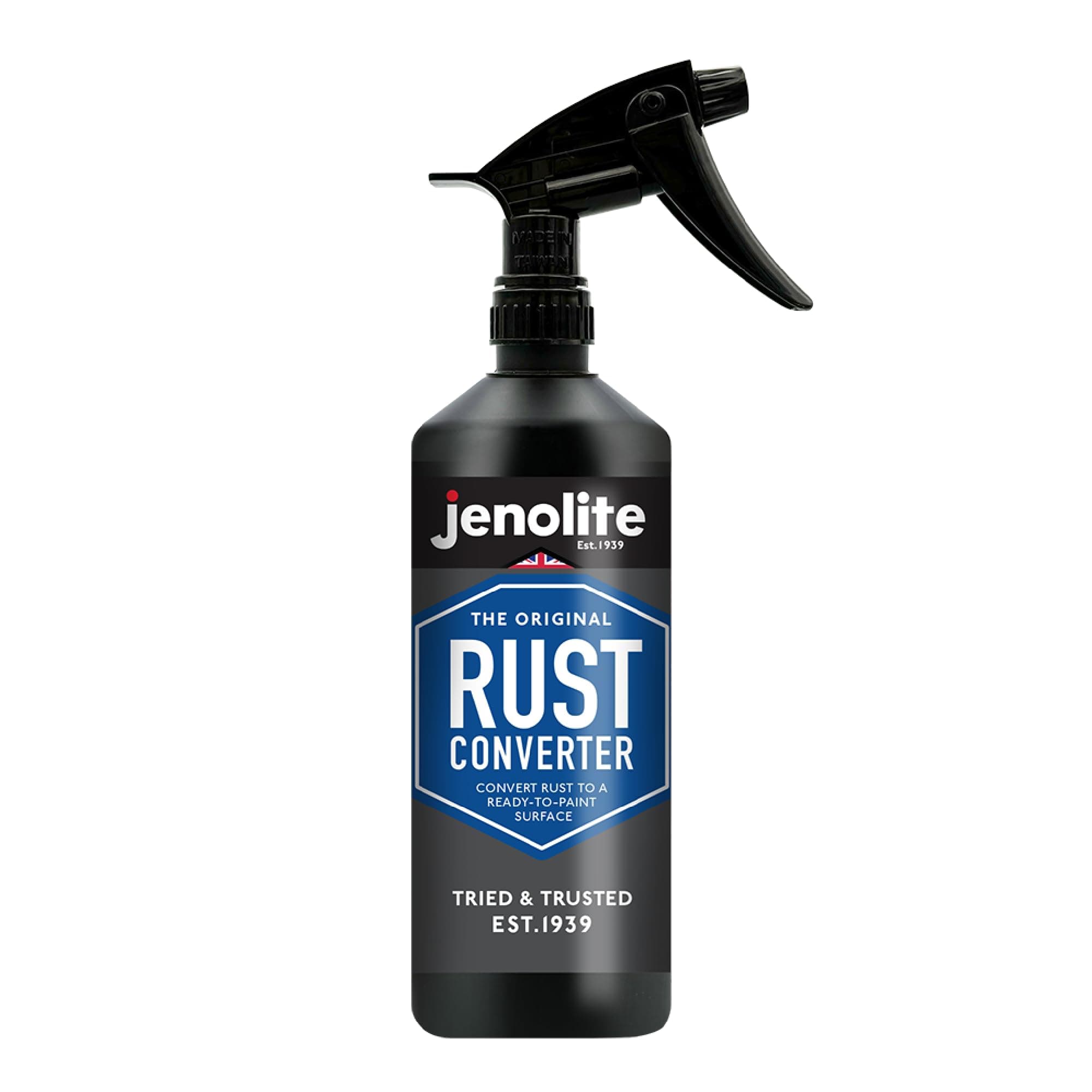 JENOLITE Rust Converter Liquid Trigger Spray | 500ml | Corrosion Inhibitor & Metal Treatment | Surface Remedy & Remover for Cars | Converts Rust into a Stable, Primed & Ready-to-Paint Surface