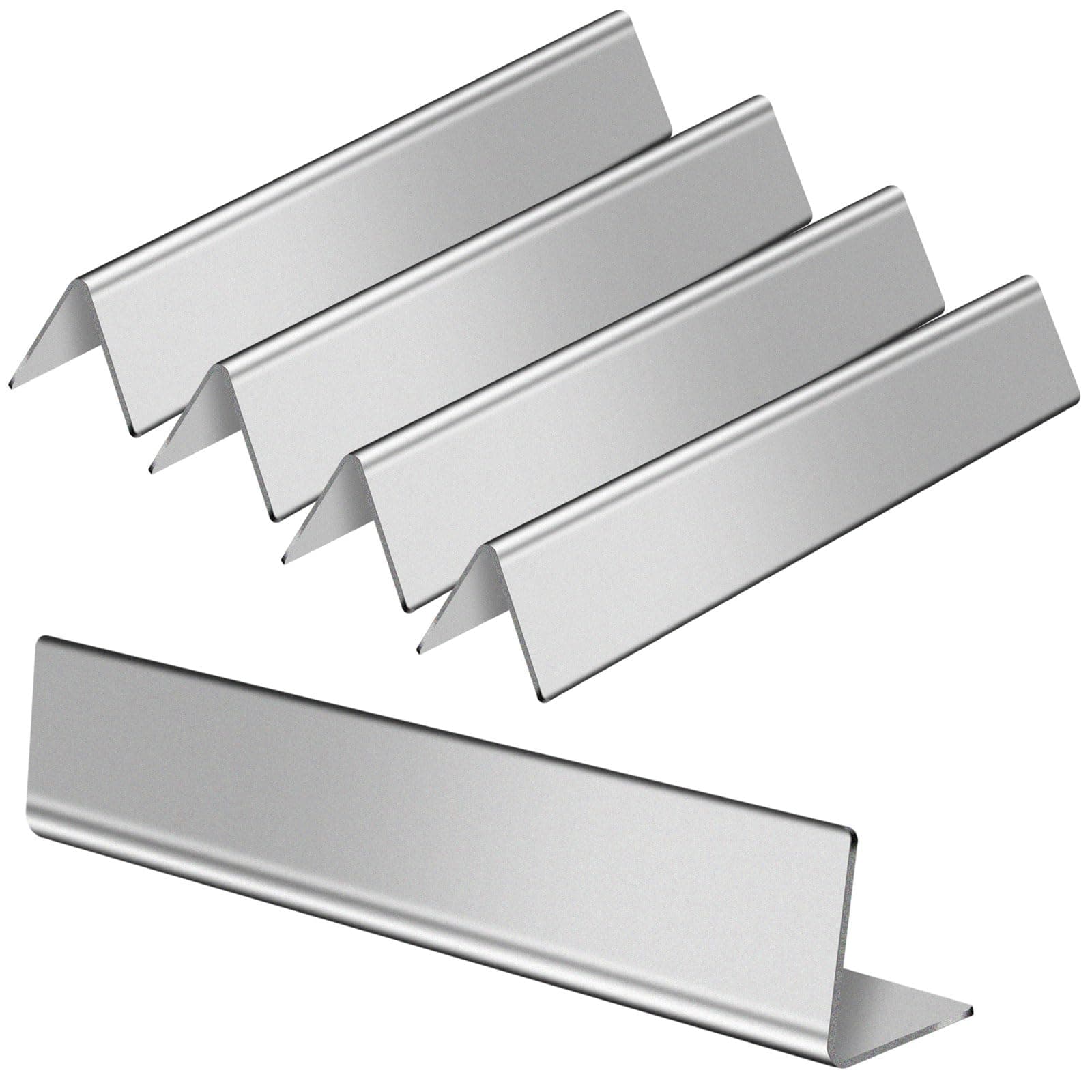 15.3 inch Flavorizer Bar Replacement for Weber 7636,Spirit 300 E-310 E-320 Series,Weber 46510001,47513101 Gas Grill and Others, 5-Pcs 304 Stainless Steel Heat Plate(15.3"x 2.6"x 2.5")