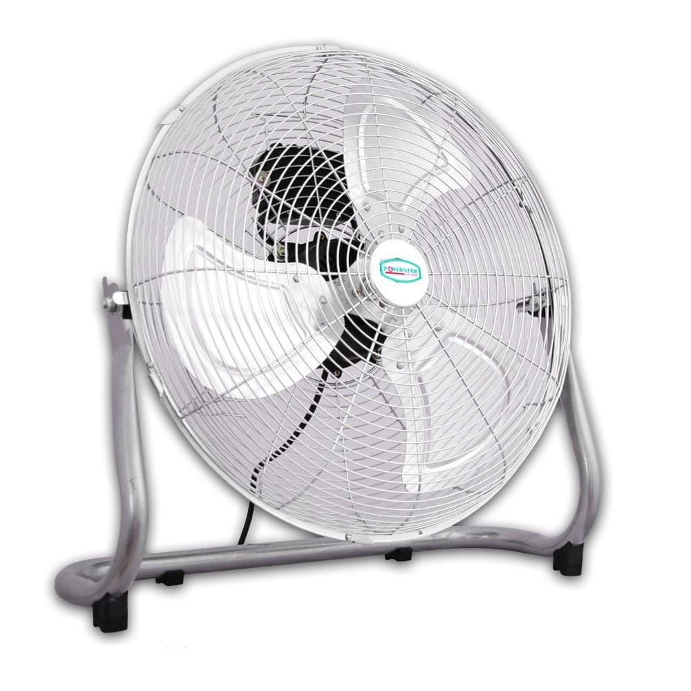 Commercial Portable Velocity Chrome Floor Electric Fan 3 Speed Metal 16" 18" 20" (20 inches Fan)