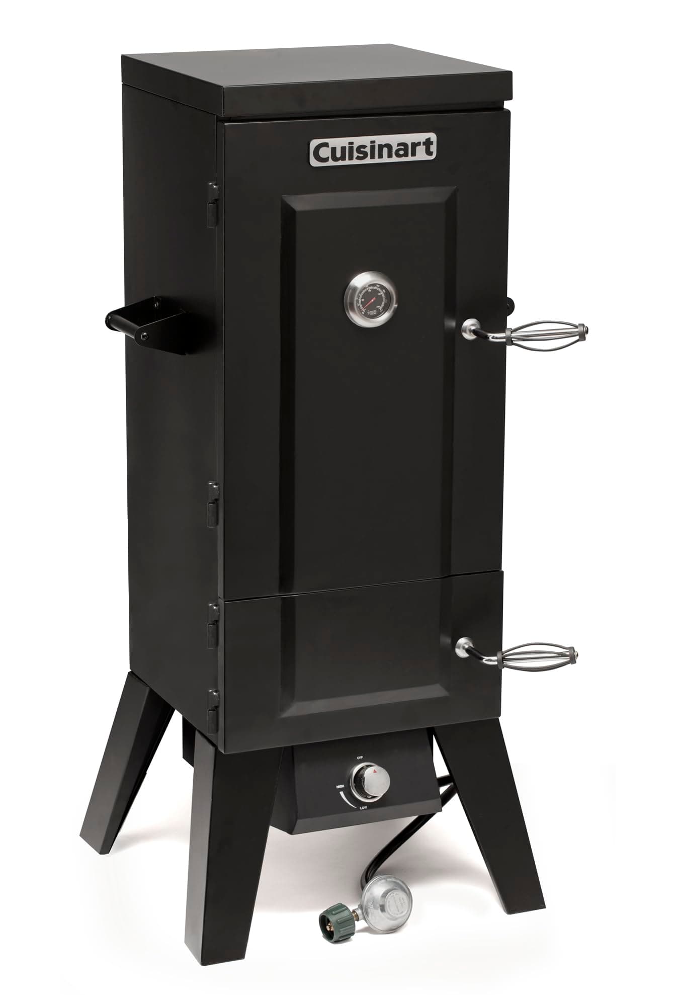 COS-244 Vertical Propane Smoker with Temperature & Smoke Control, Four Removable Shelves, 36", Black