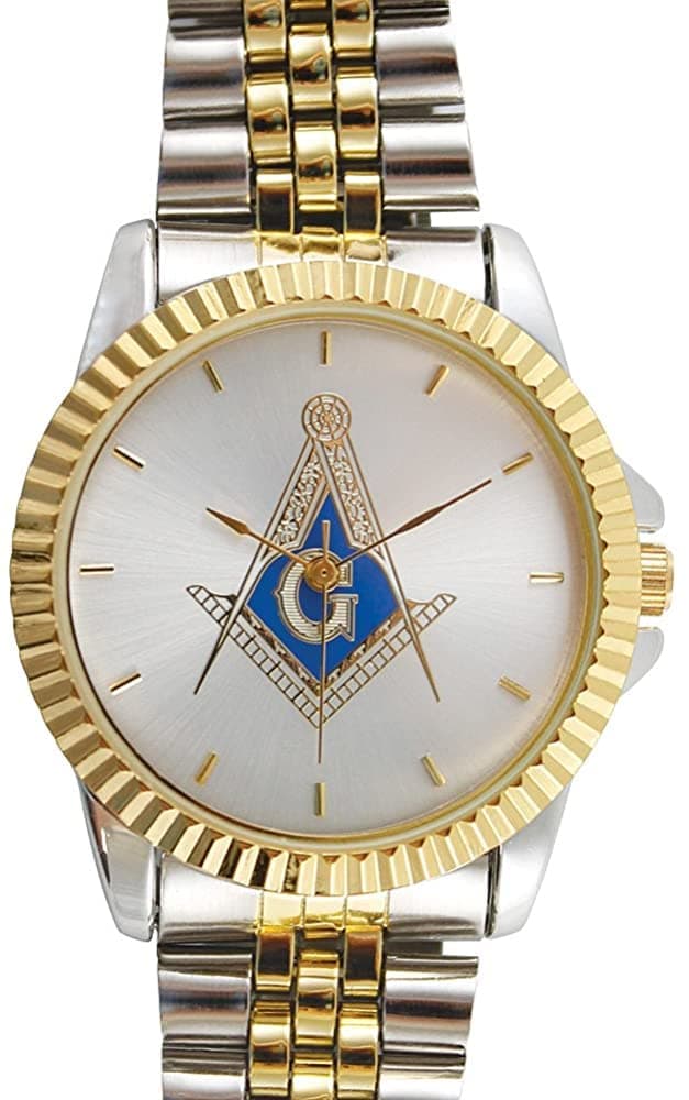 A-3135 Masonic Metal Band Wrist Watch