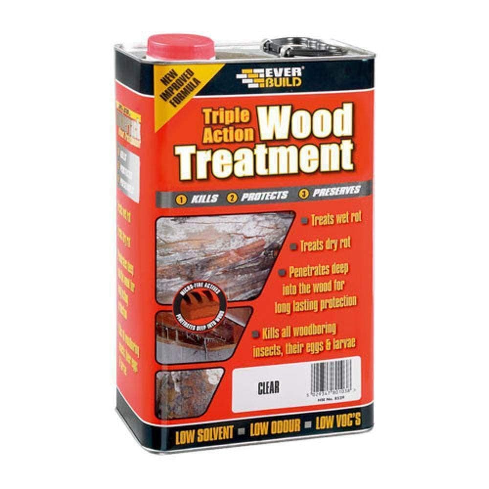 EverbuildLJUN25 Triple Action Wood Treatment, Clear, 25 Litre