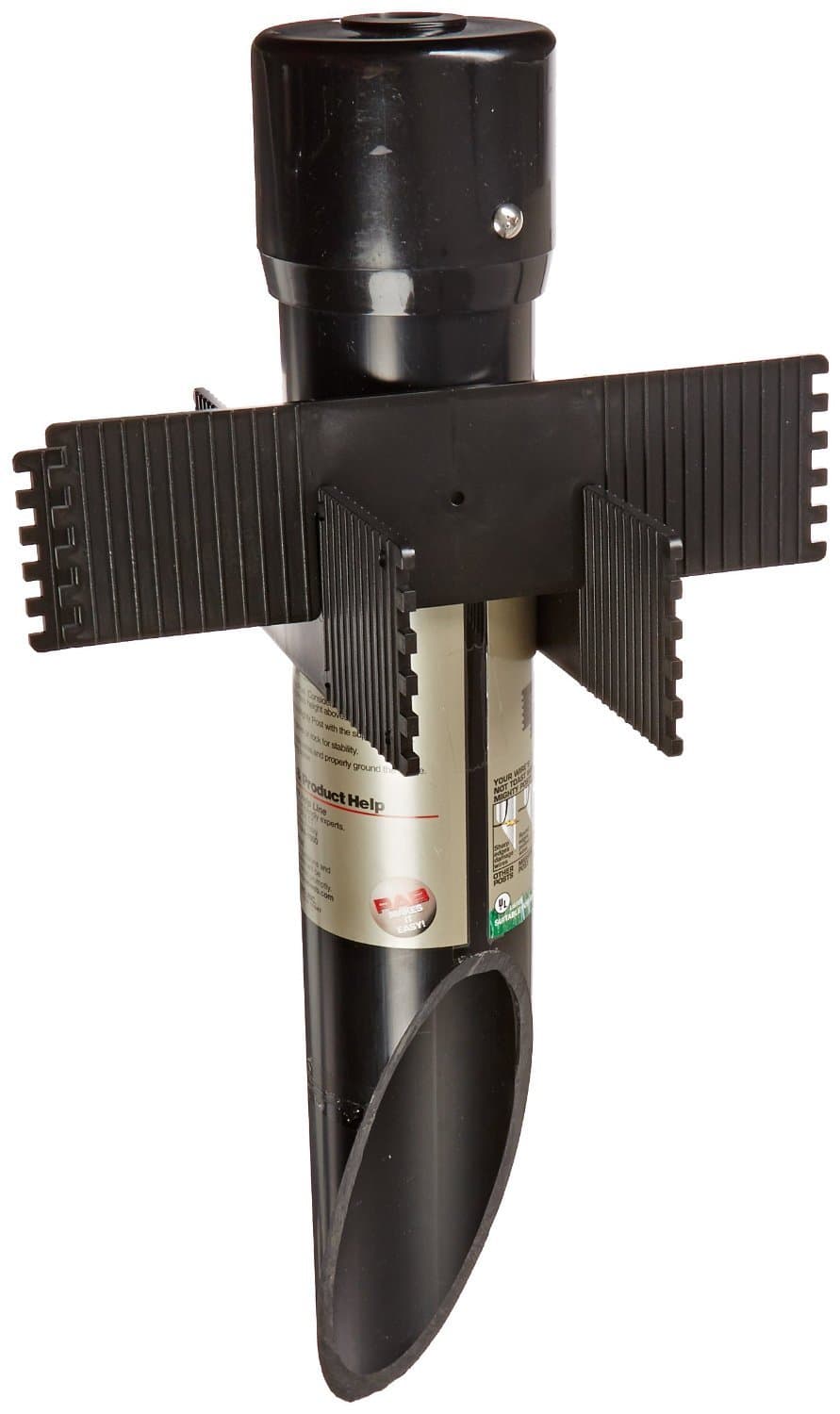 RAB Lighting MP19B Mighty Post, 3" Diameter x 19" Height, Black (2 Pack)