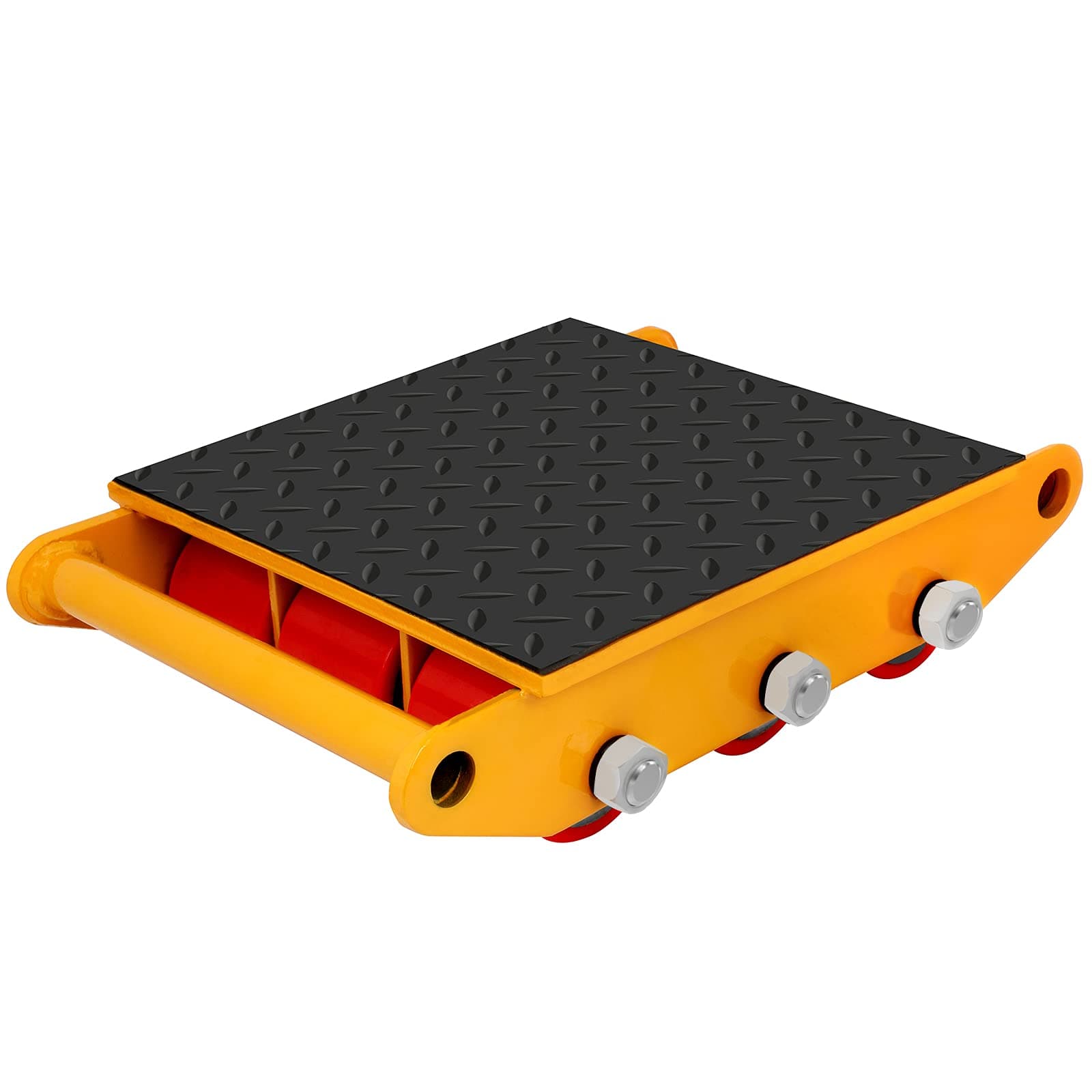 Machine Skates, 15T Machinery Skate Dolly, 33000lbs Machinery Moving Skate, Machinery Mover Skate with Non-Slip Belt, Heavy Duty Machine Dolly Skate for Industrial Moving Equipment, Yellow, 1pc