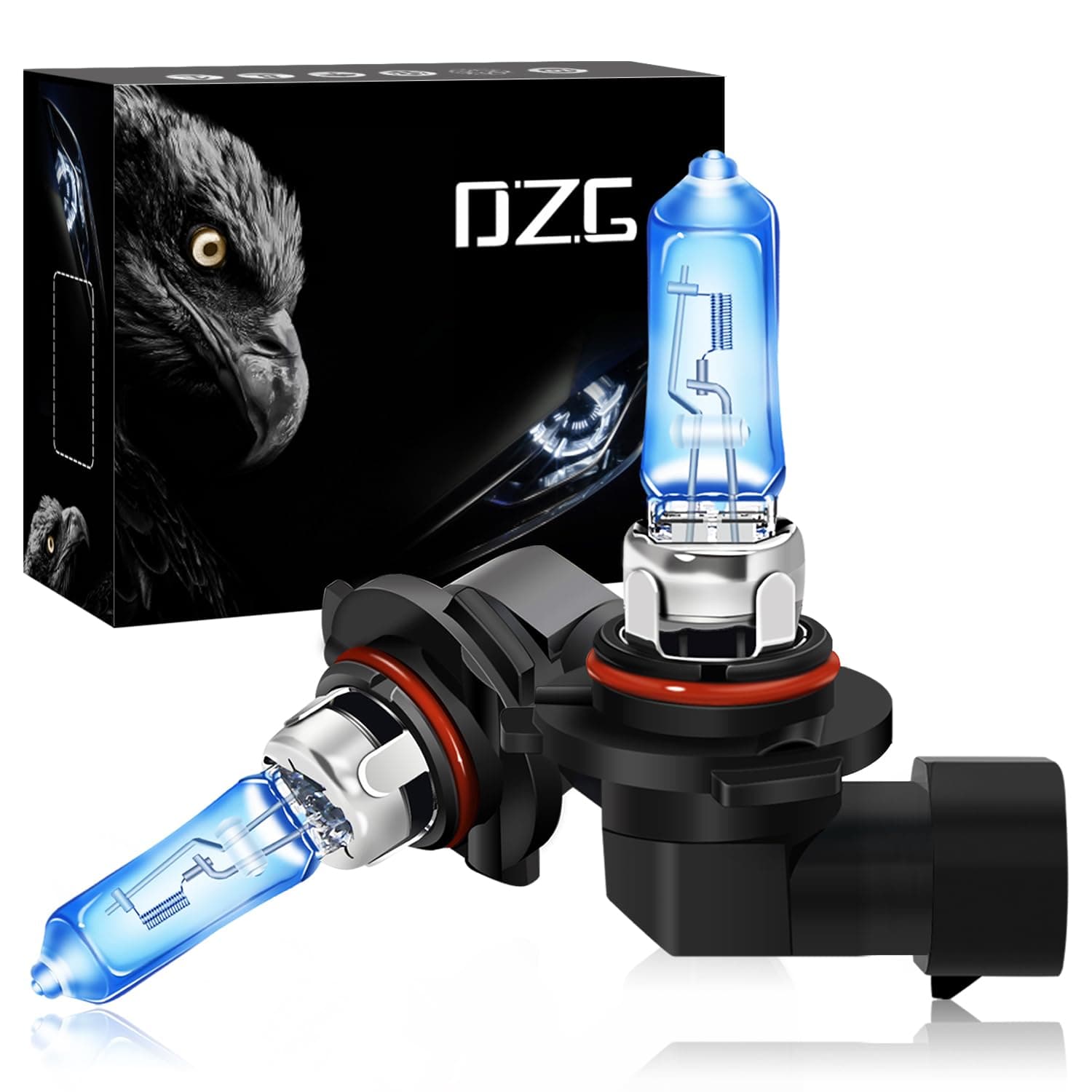 DZG Hir2 / 9012 Halogen Headlight Bulbs 12V 100W Warm White 5000K Fog Light Auto DRL Replacement, 2 Pieces