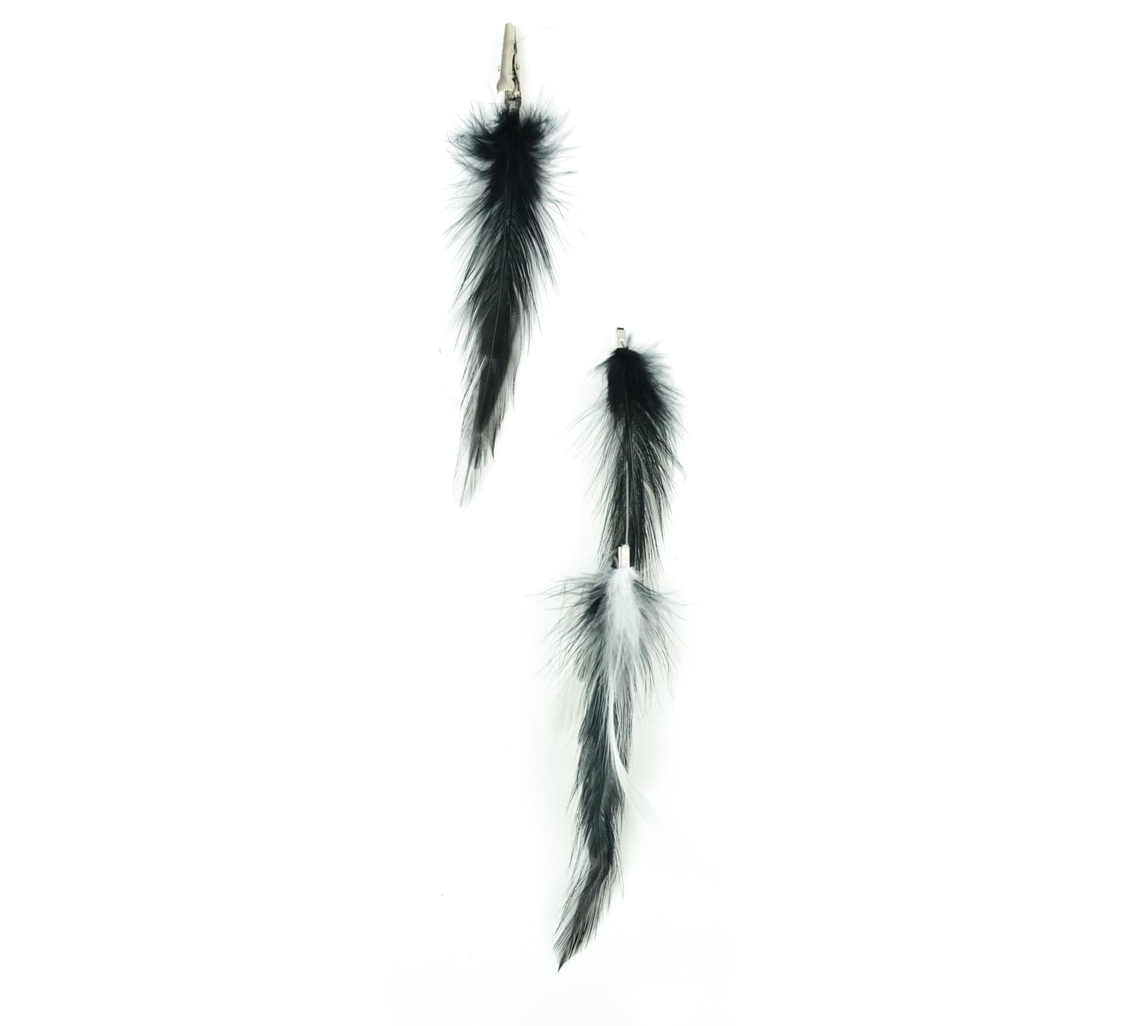 Designer Feathers 12745 Feather Hair Extension, 3-Piece, White Hackle