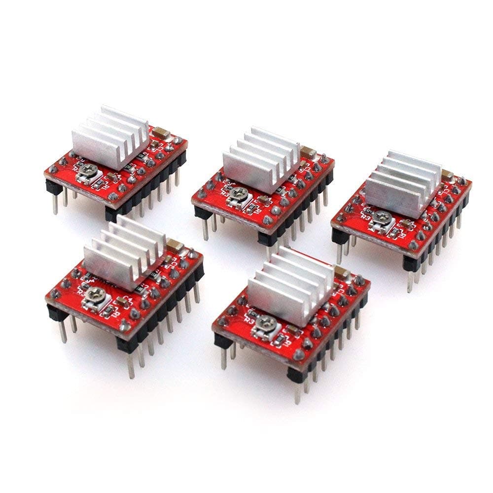 DollaTek 5Pcs 3D Printer A4988 Reprap Stepping Stepper Motor Driver Module