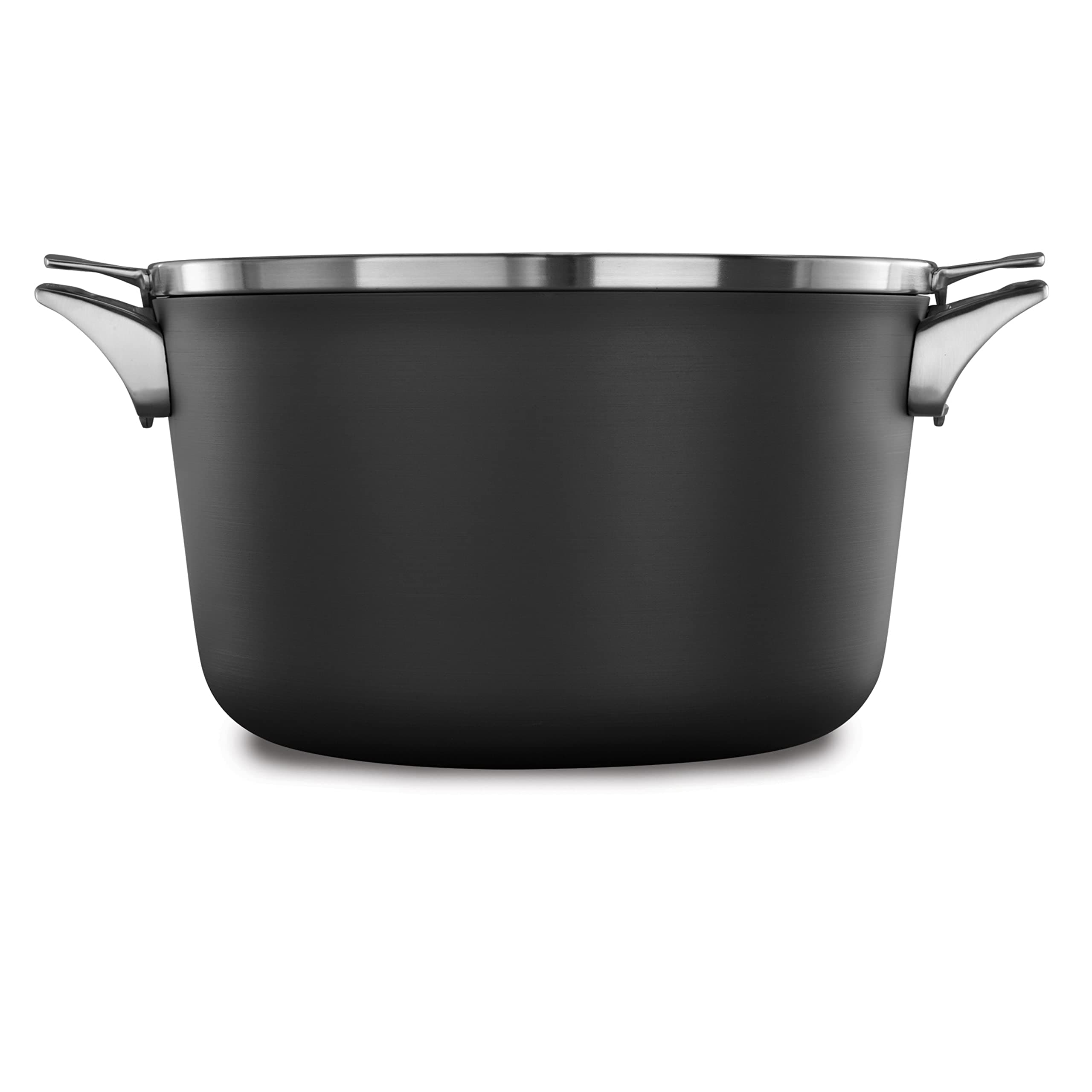Premier Space-Saving Hard-Anodized Nonstick 12-Quart Stock Pot with Lid