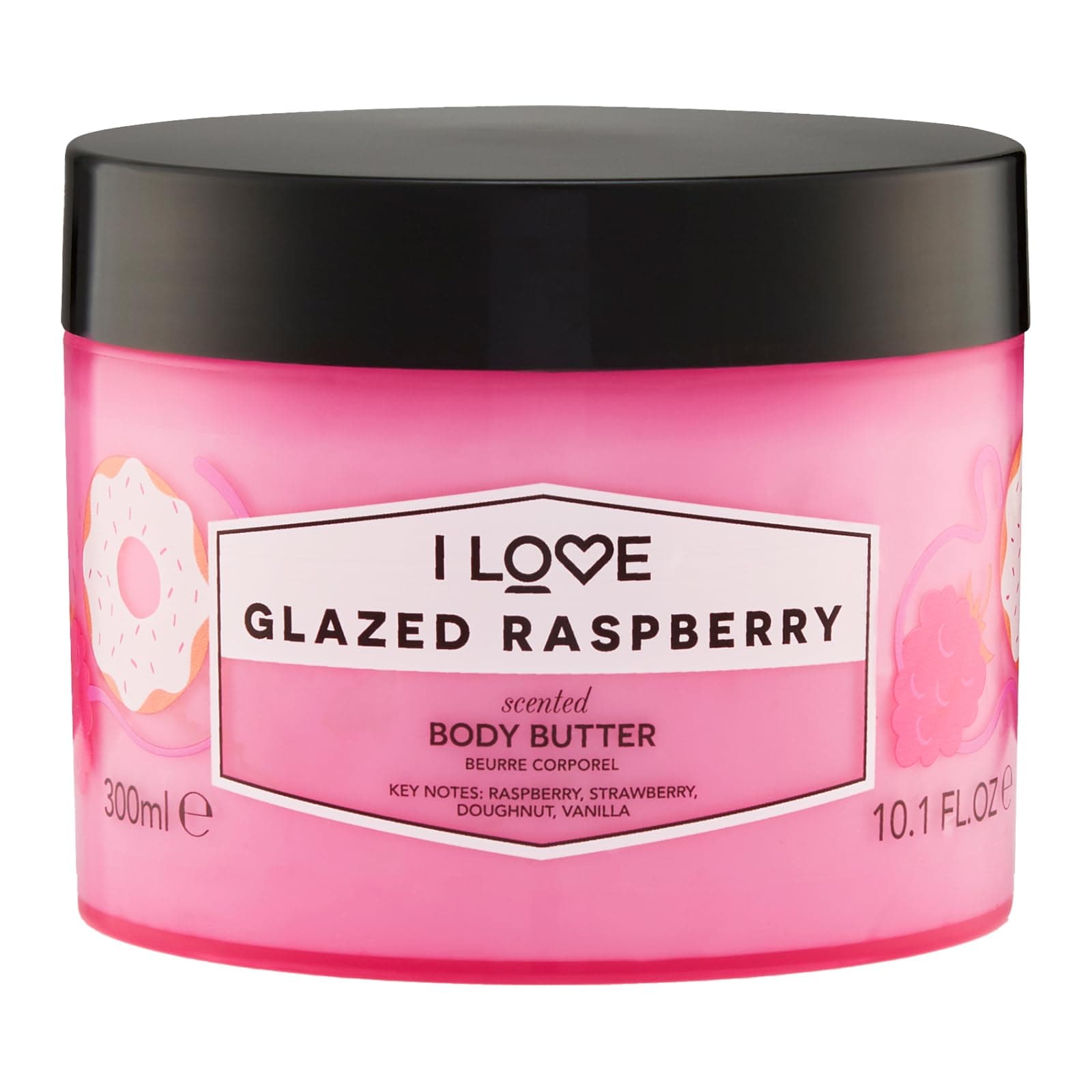 I Love Signature Glazed Raspberry Scented Body Butter, Packed With Shea Butter & Coconut Oil to Regenerate & Nourish the Skin, Vegan-Friendly - 300ml
