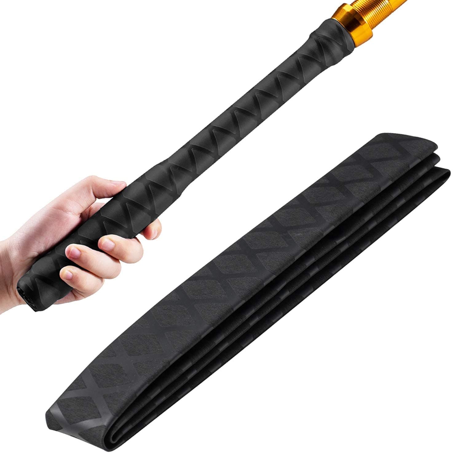 Heat Shrink Sleeve Wrap Tube for Fishing Rod Handle Cork, Fishing Rod Grip Cover Industrial Heat Shrink Tubing Fly Fishing Accessories, Non-Slip Waterproof and Insulated, 40" Long, 1.2" Diameter