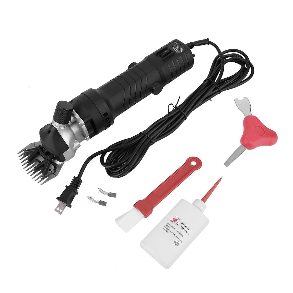 320W Professional Sheep Shears, Electric Shearing Clippers Trimmer Cutter Machine Shaving Fur Wool in Goats, Cattle Other Farm Livestock Pet Grooming Carrying Case (320W, Black)
