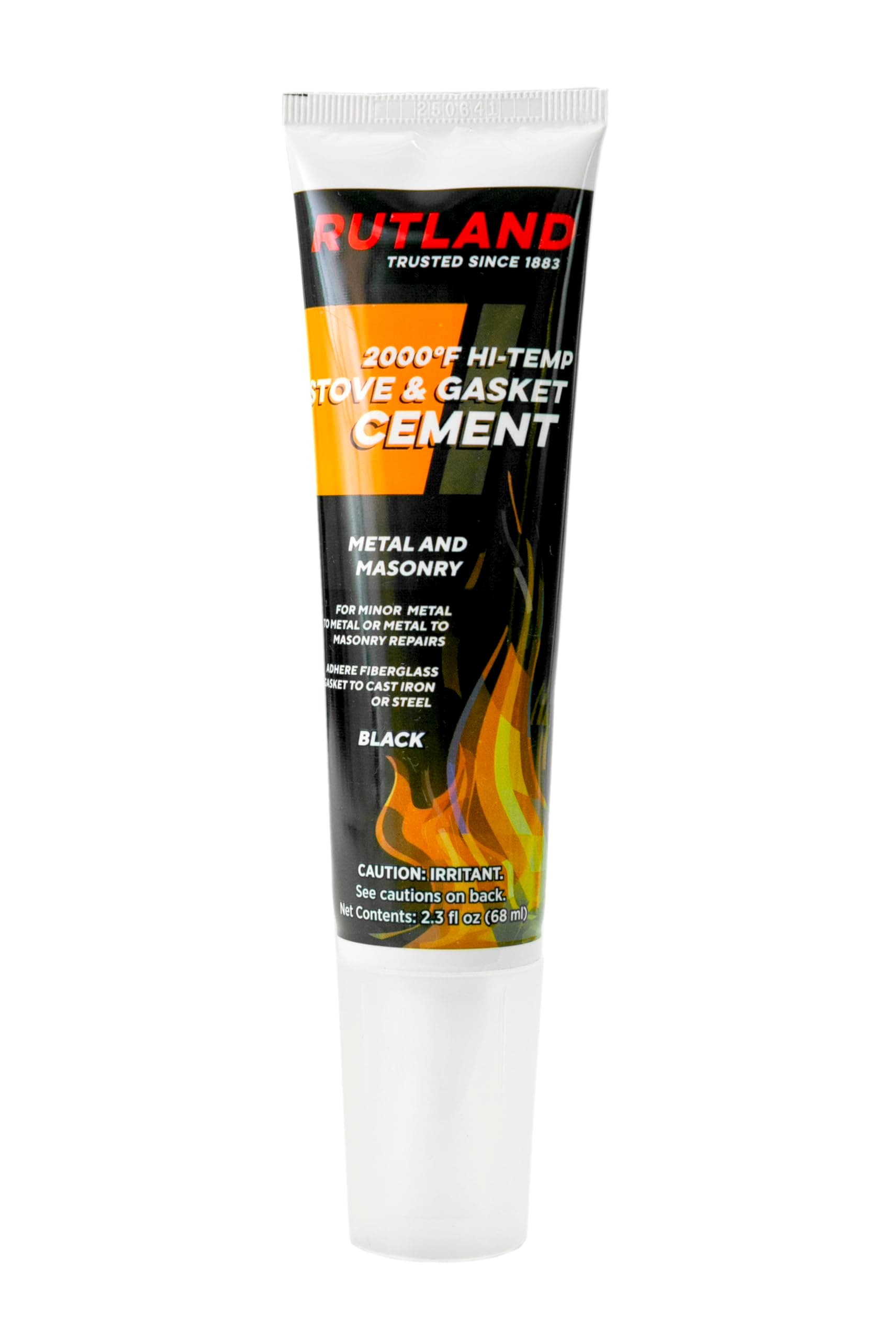 Black Rutland Stove Gasket Cement, 2.3-Ounce Tube, Size, 2 Fl Oz