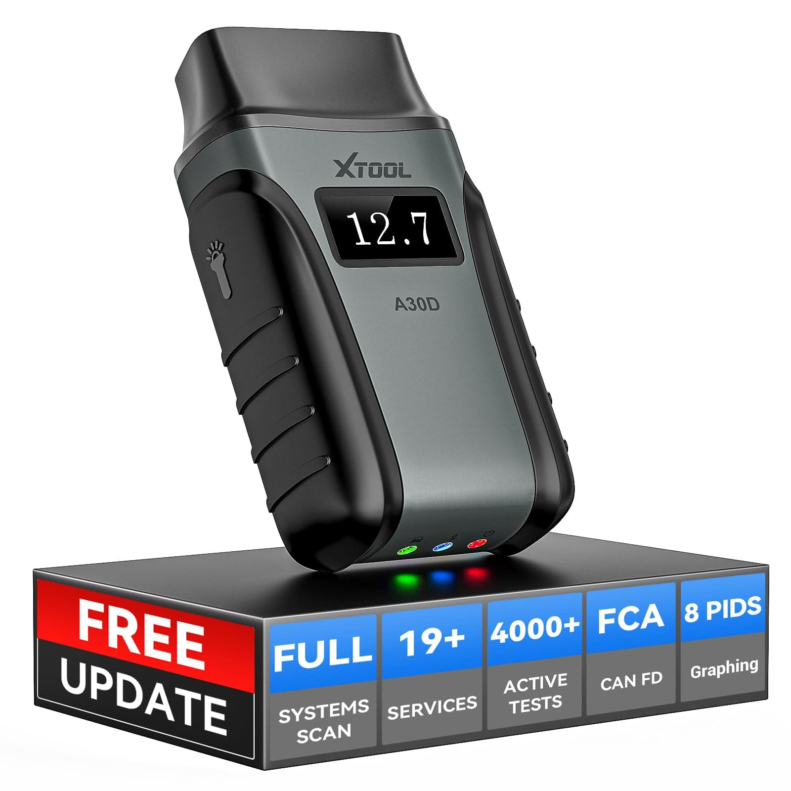 Wireless OBD2 Scanner, Anyscan A30D Bidirectional Scan Tool, Lifetime Update, Full Systems Car Scanner, 14 Services, ABS Bleed, Injector Coding, Oil EPB BMS SAS TPMS Reset, for iPhone & Android