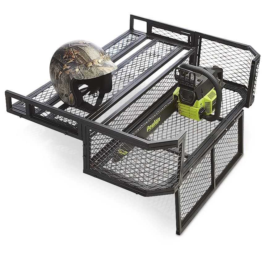 Guide Gear ATV Rear Drop Basket Cargo Luggage Carrier Hauling Rack, Heavy-Duty Steel, 29.5" x 39" x 10"h