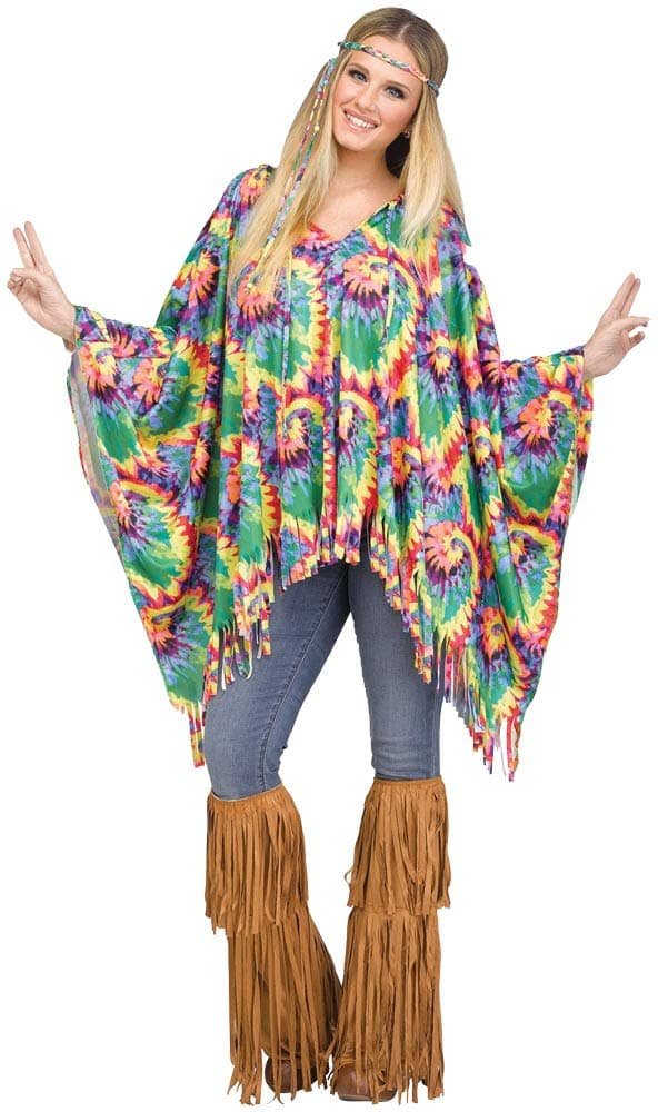 Fun World Women's Hippie Poncho Costume