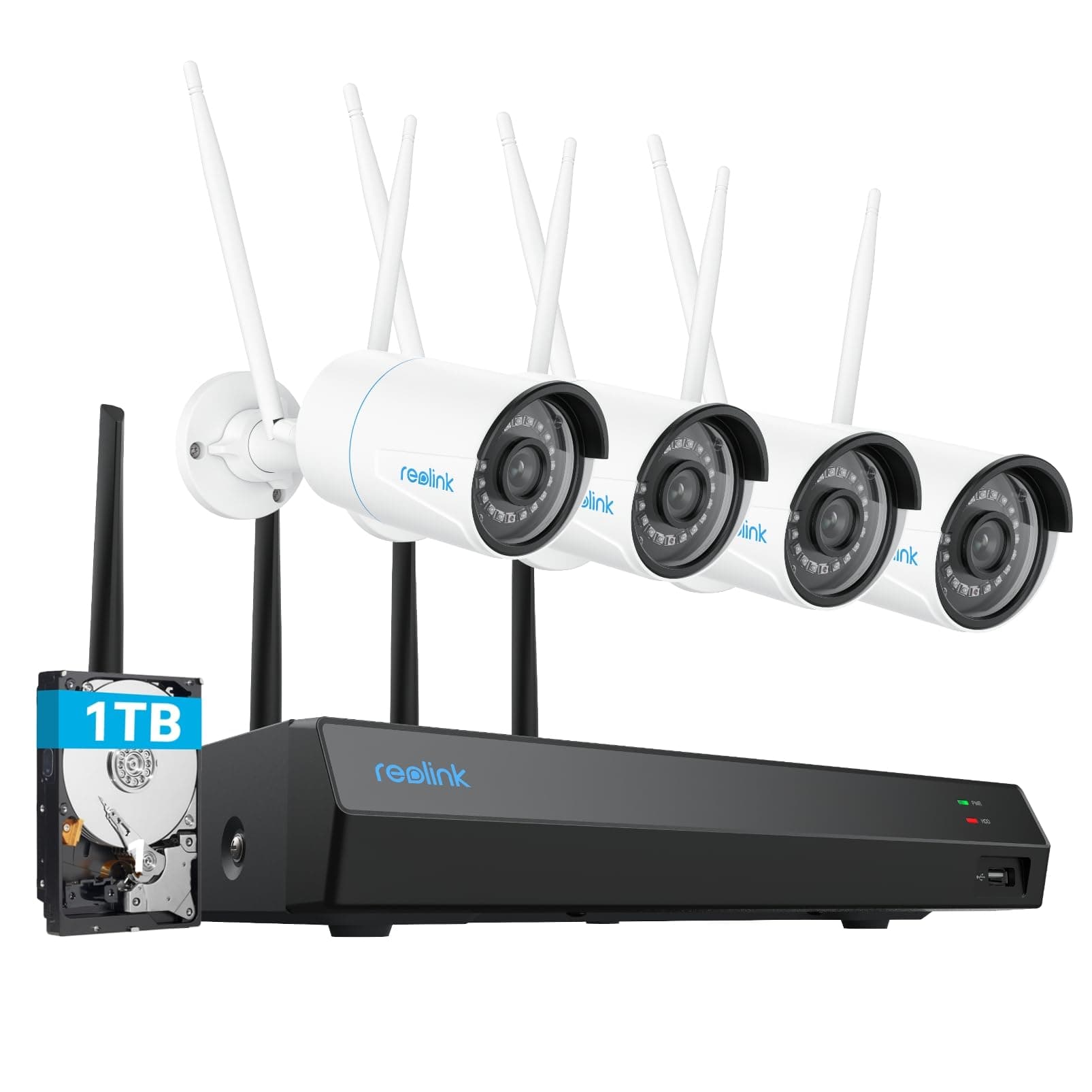 REOLINK - 5MP 12CH Wireless Security Camera System RLK12-500WB4