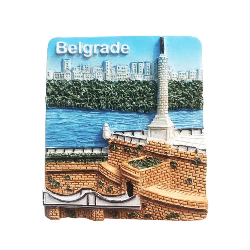 Wedarego Belgrade Serbia 3D Fridge Magnet Souvenir Gift,Resin Handmade Belgrade Refrigerator Magnet Home & Kitchen Decoration Collection