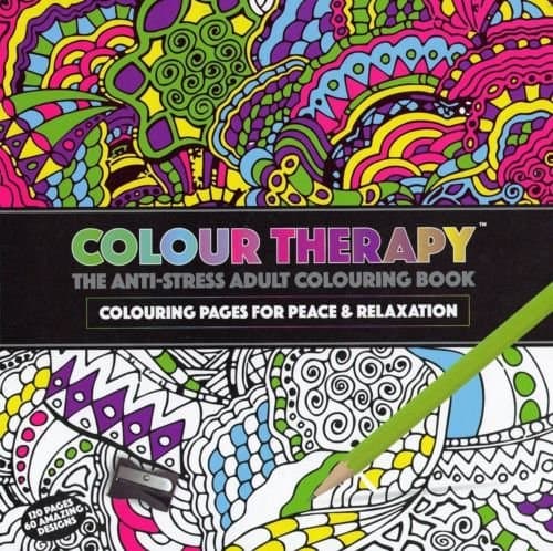Colour Therapy Adult Colouring Book Anti Stress Zen Garden Calm Art Patterns