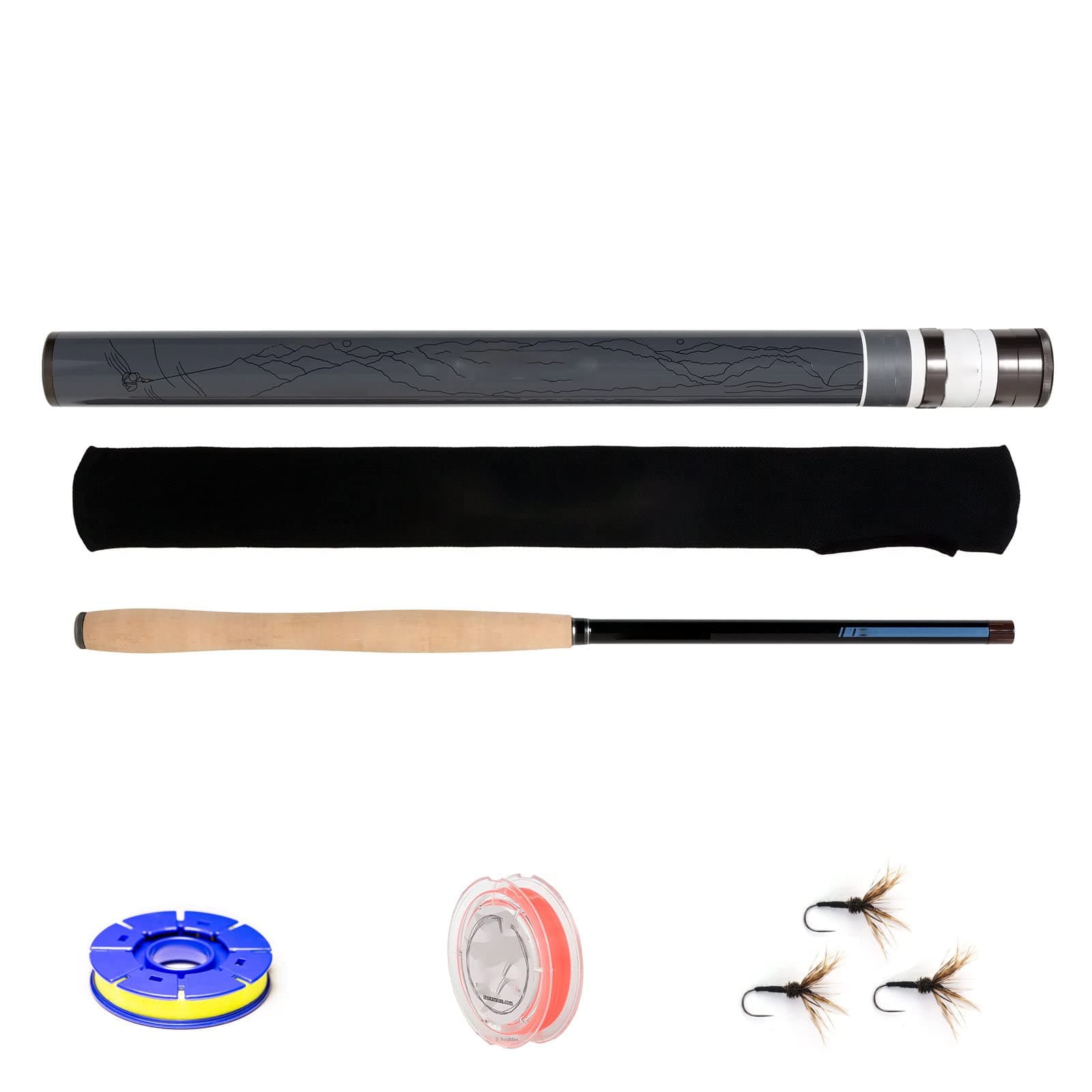 Tenkara USA Amago 13ft. 6in. Rod, Line, Flies, Spool Set