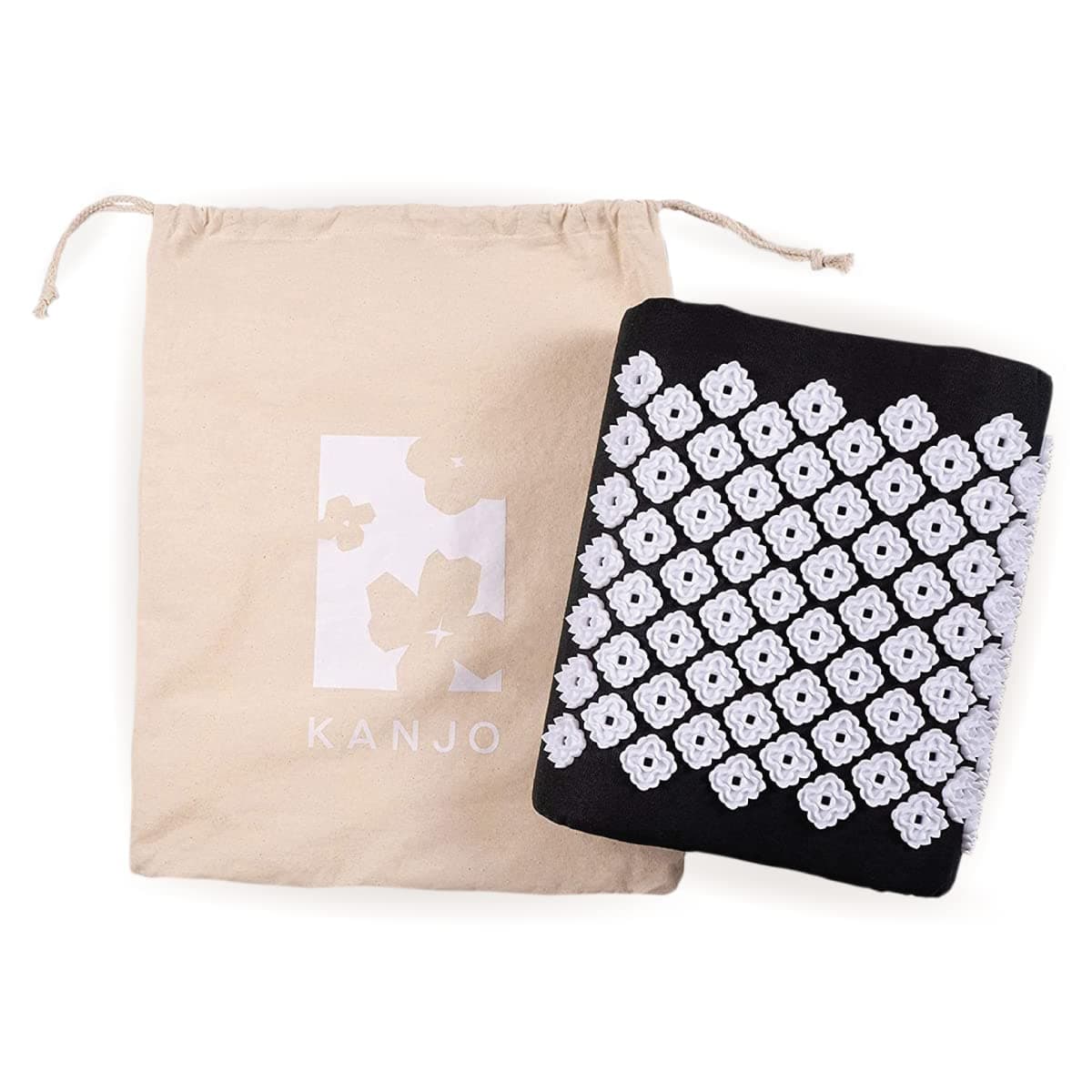 Kanjo Acupressure Cushion | Memory Foam Acupressure Pillow for Back and Sciatica Pain | 100% Cotton Linen Cover