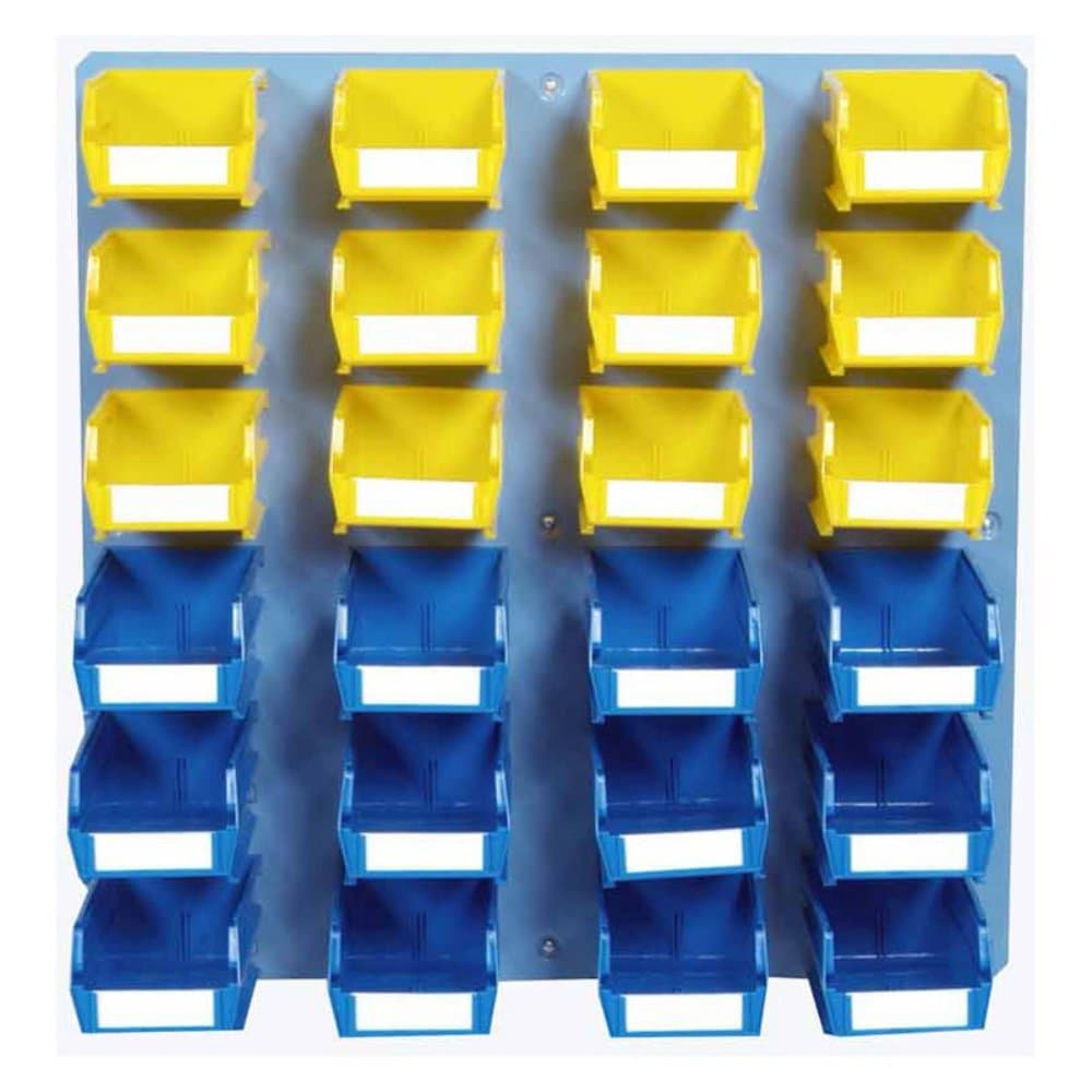 LocBin LP-1020YB 18 Gauge blue louvered panel, Blue/Yellow