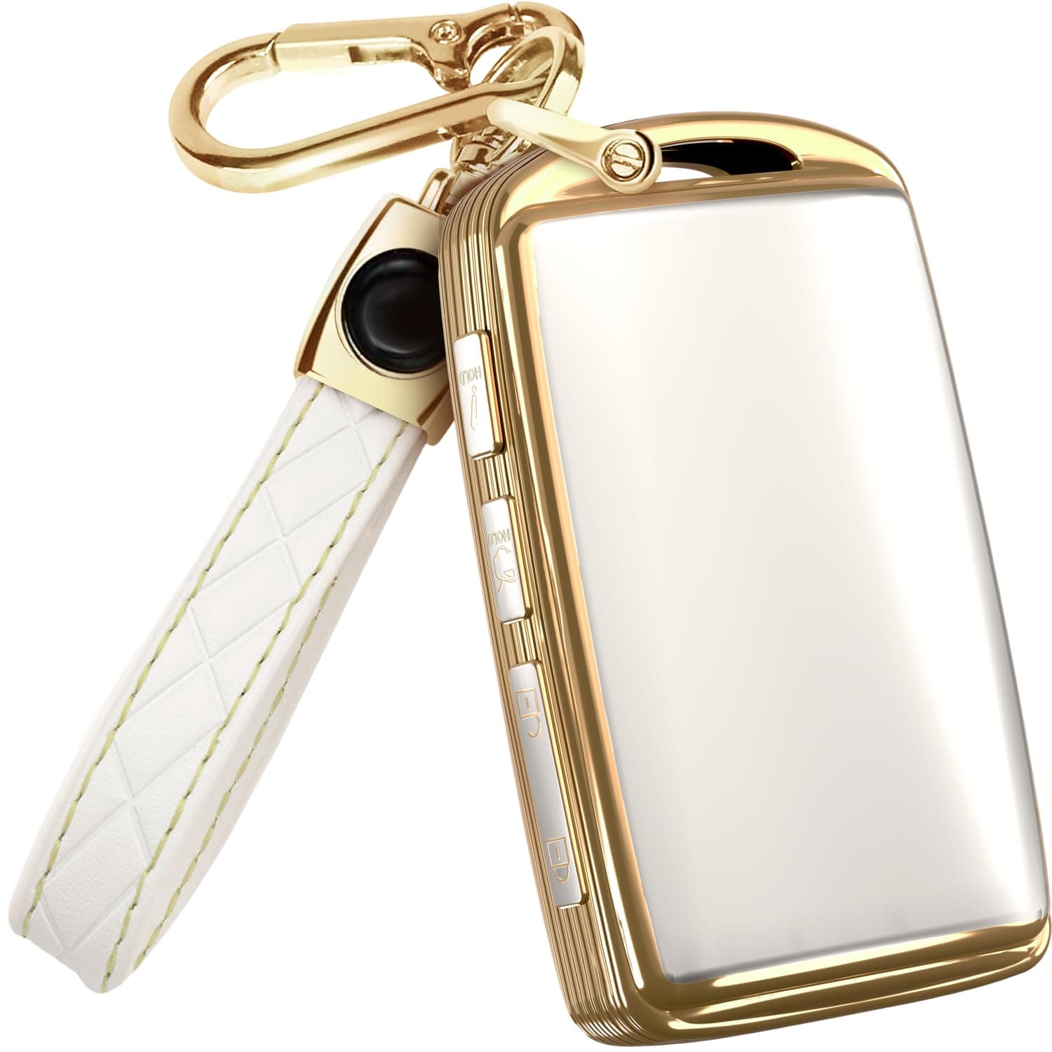 Compatible with Mazda Key Fob Cover & Leather Keychain - TPU Case for 3, 6, CX-5 CX-9 CX-30 CX-50 CX-70 (2019-2025)