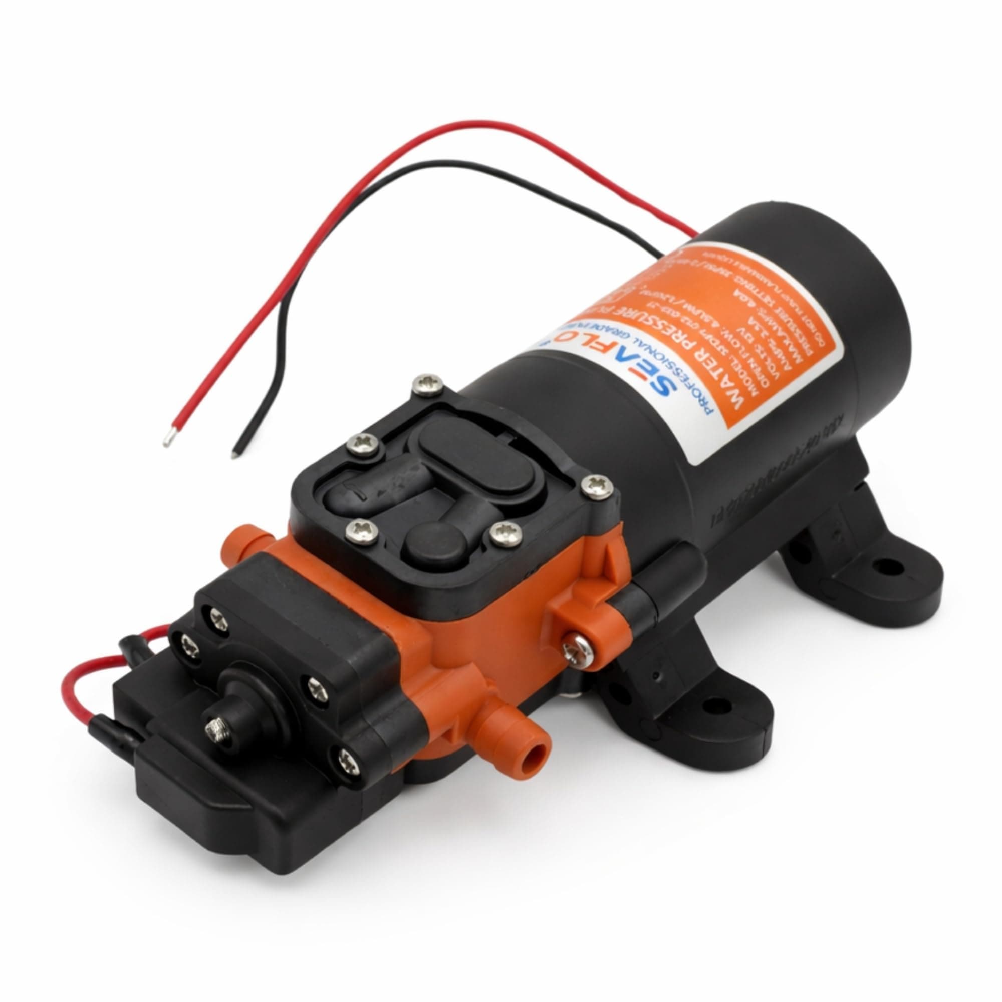 Seaflo 12V DC 1.2 GPM 35 PSI 21-Series Diaphragm Water Pressure Pump for Caravan/RV/Boat/Marine