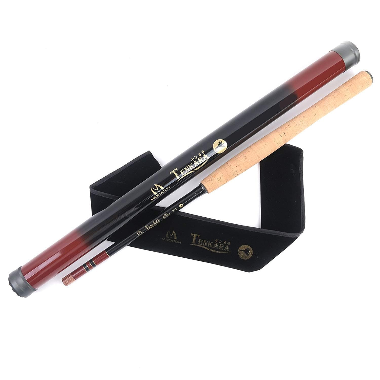 MAXIMUMCATCHTenkara Rod Telescoping Carbon Fly Fishing Pole with Storage Tube: 10ft/11ft/12ft/13ft