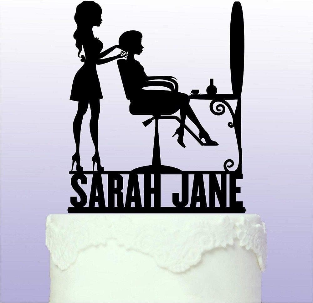 Personalised Hairdresser Cake Topper - Hair Stylist