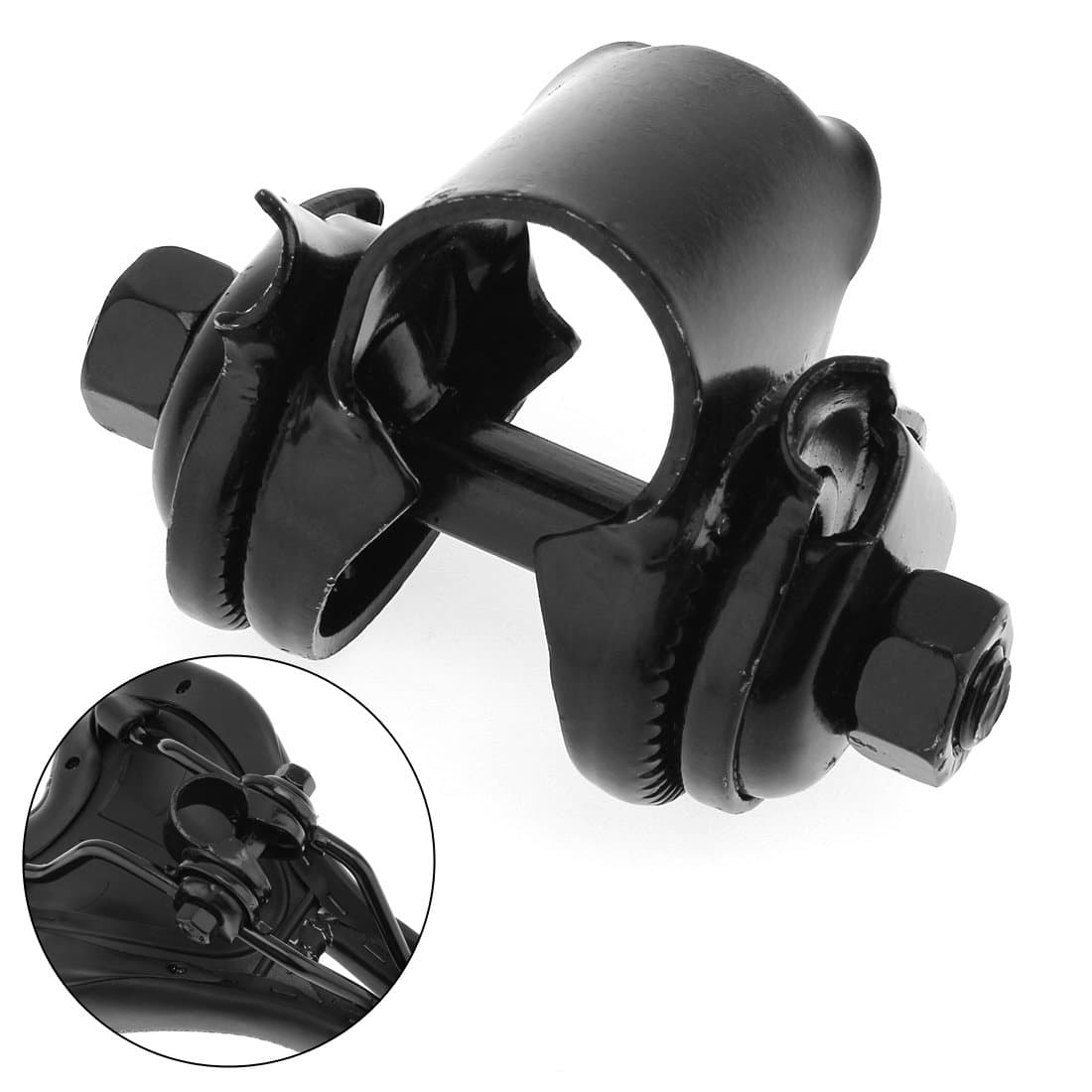 OriGlam Black Bicycle Bike Saddle Seat Bolt Seatpost Post Clamp Mount Bracket 22.2mm, Seat Adapter Clamp, Metal Clamping Ring Standard Rail Saddles for Mountain and Road Bikes