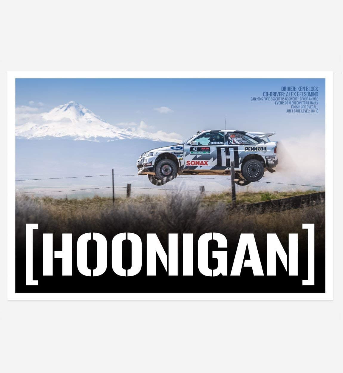 Hoonigan Ken Block Cossie OTR Jump Poster | High Resolution Race-Car Drifting Poster