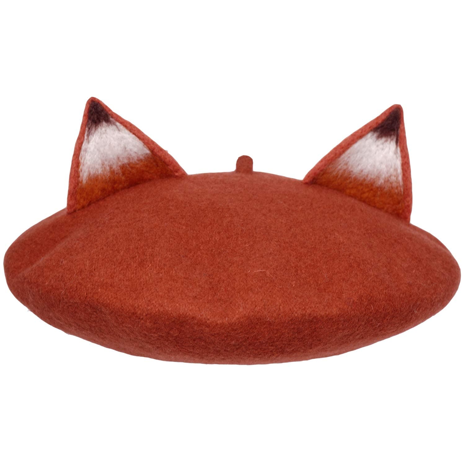 Handmade Nick Fox Ear Beret Adult Size Hat Vintage Painter Wool Cap Gift