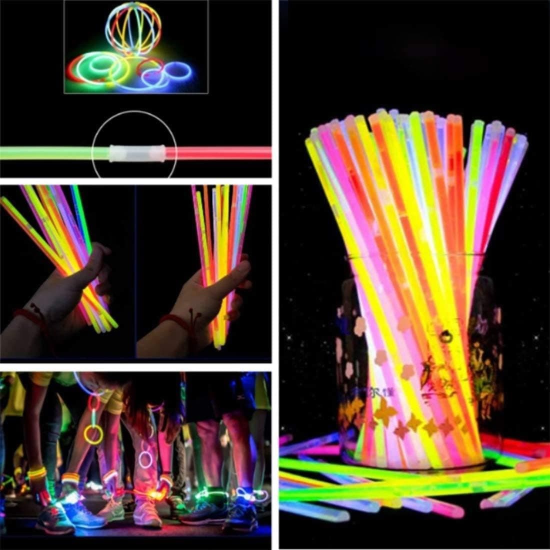 Party Propz Glow In The Dark Neon Bands - 15 Pcs Glow Sticks for Kids, Glow Sticks, Return Gifts for Birthday, return gifts, glow sticks for adults, glow stick