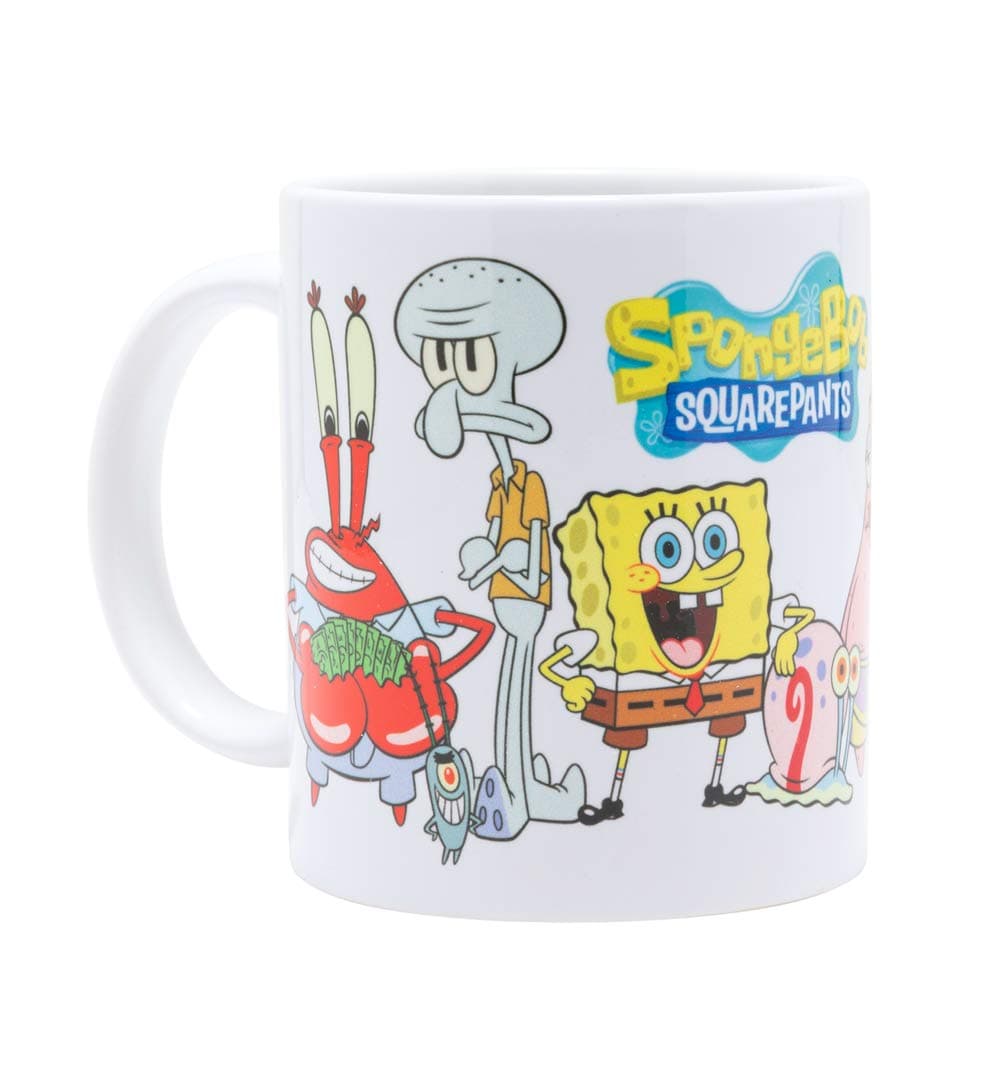 TruffleShuffle Spongebob Squarepants Gang Mug White | Dishwasher and Microwave Safe | 312ml | for Cartoon Fans