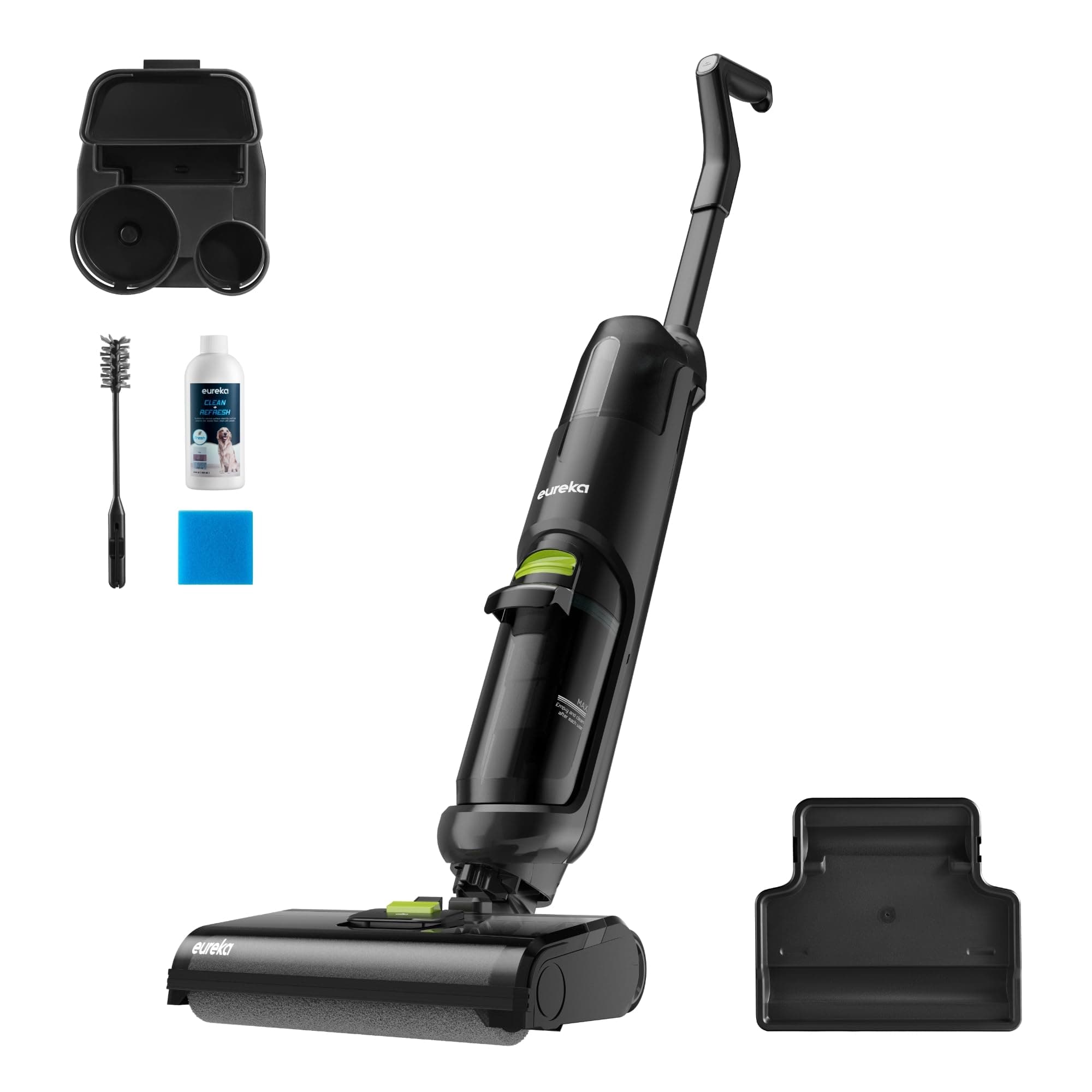 Eureka Wet Dry Vacuum Cleaner Cordless, Mop Vacuum Cleaner with Self-Cleaning System, Lightweight Hardwood Floors Vacuum for Pets and Sticky Messes, Black, NEW400