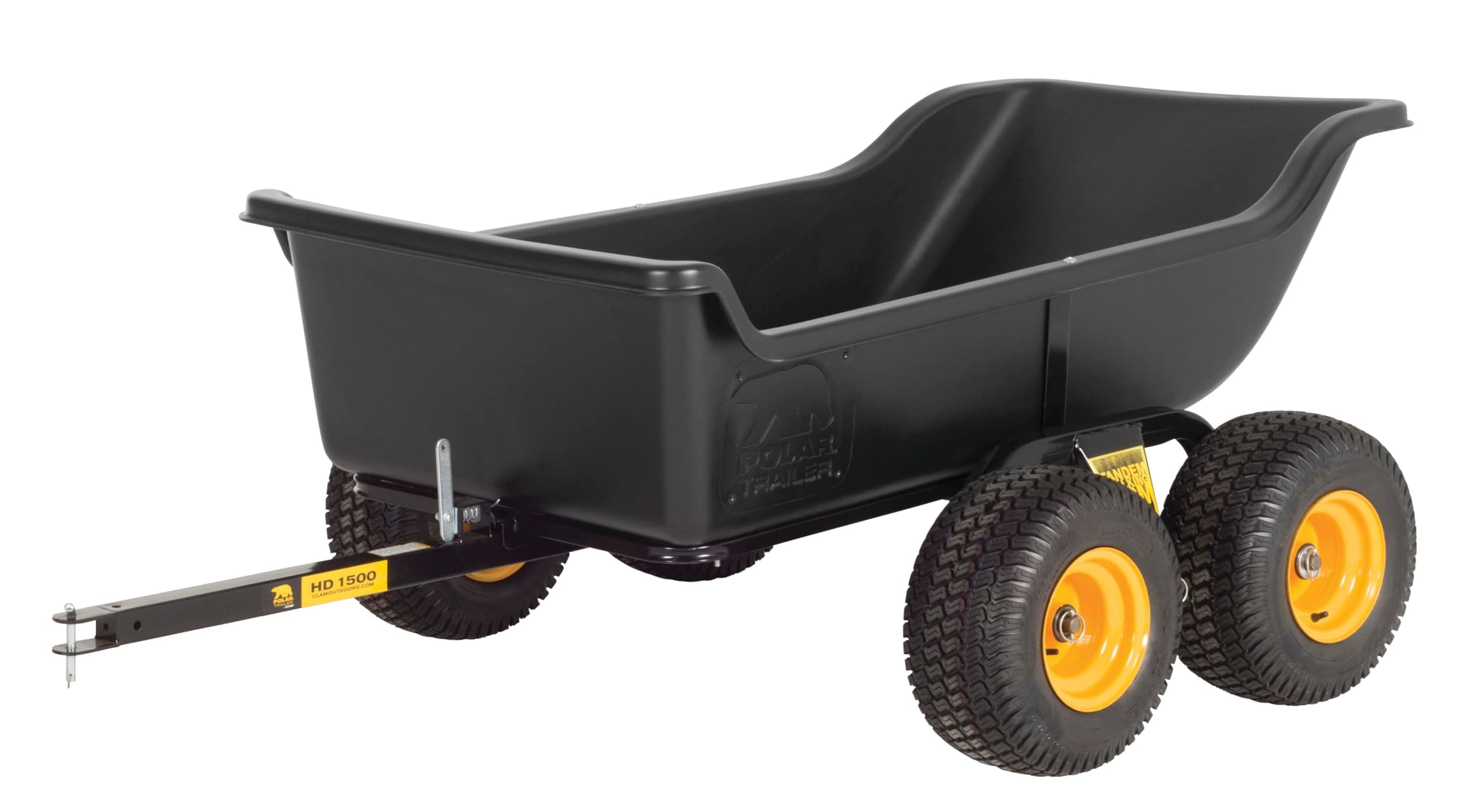 Polar TA1500 Tandem Axle Utility Trailer – 22 Cu. Ft. ATV/UTV Hauling Trailer with 1500 lb. Capacity – Rugged Rubber Wide Track Tires – Model 8262