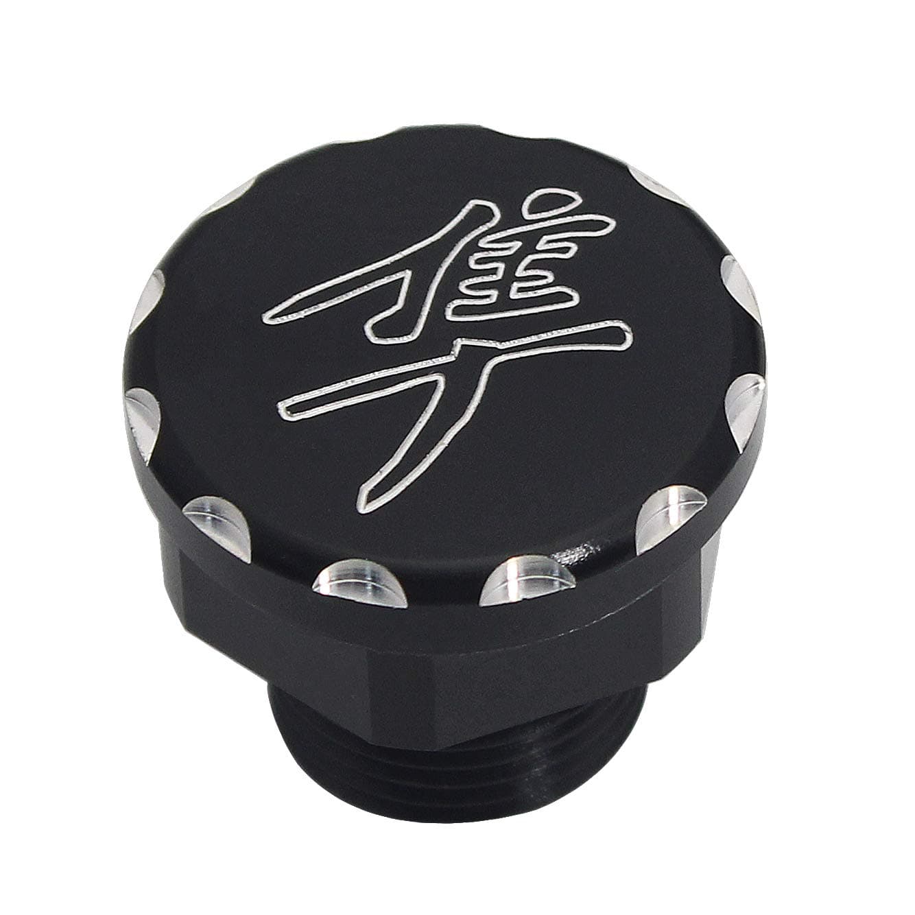Oil Filler Cap Screw, Compatible with Suzuki GSX1300R Hayabusa 1999-2020 (Black)