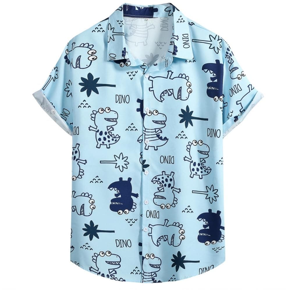 BERCIELYMen Beach Shirt Summer Travel Print Pattern Design Hawaii Men Shirt Outdoor Vintage Men Casual Shirt Retro Loose Comfortable Men Flax Shirt